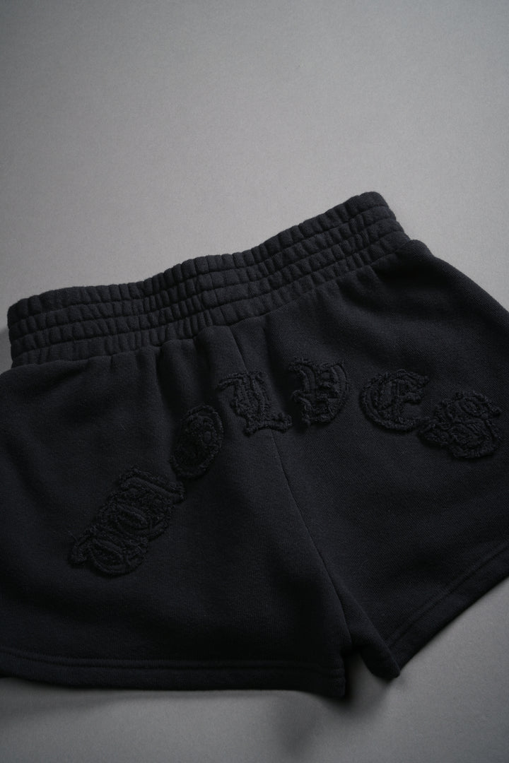 Chopper Appliqué Everson Sweat Shorts in Black
