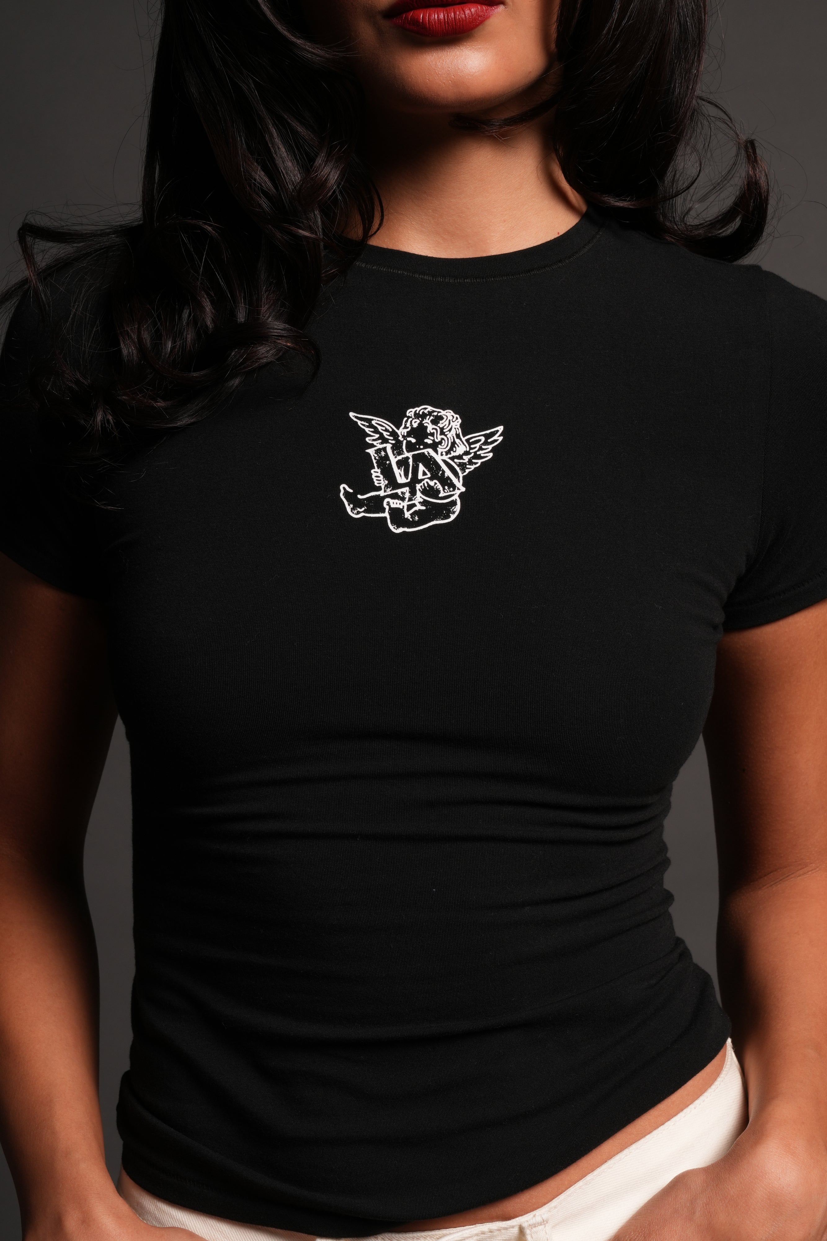 La Cherub Eden Ss Tee in Black