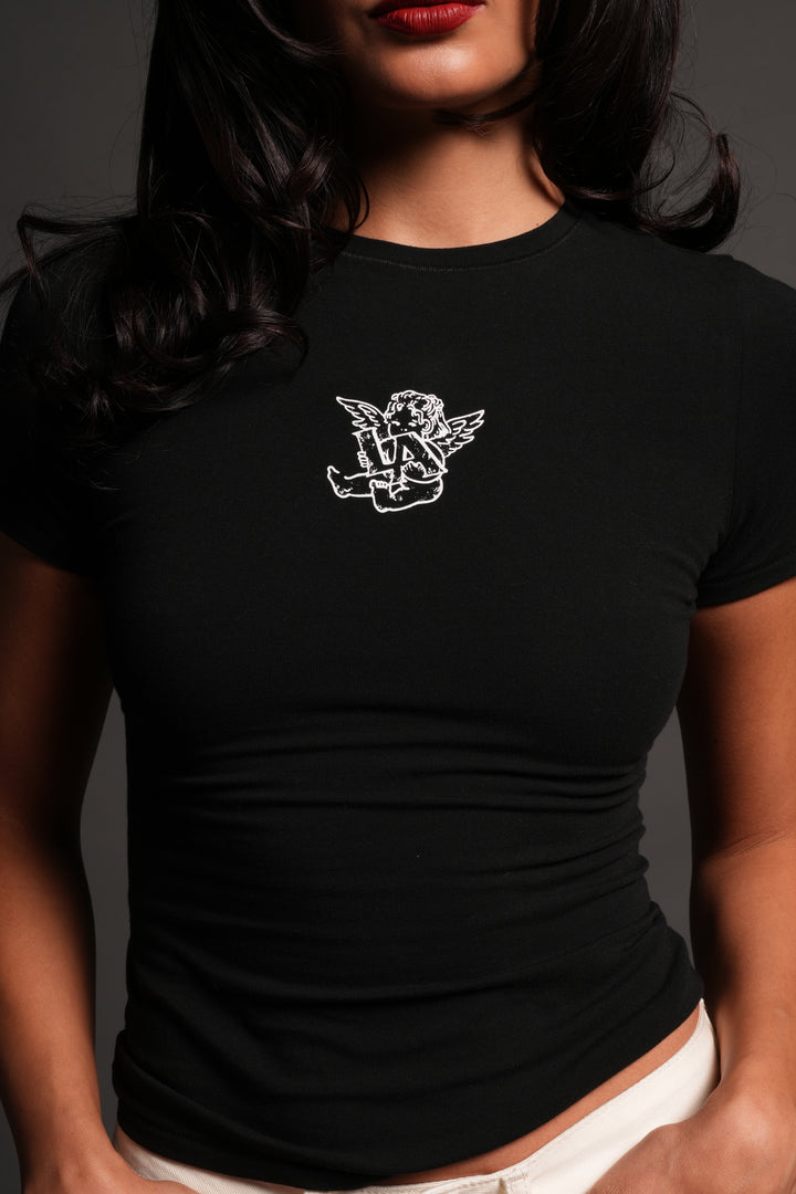 La Cherub Eden Ss Tee in Black
