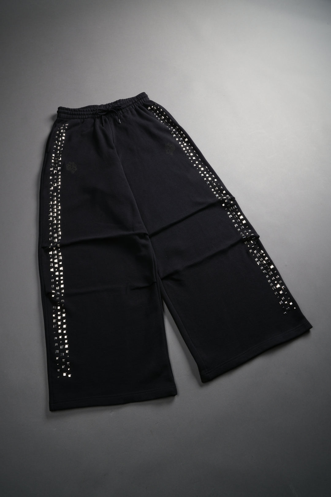Dual Stud Mia Sweat Pants in Black
