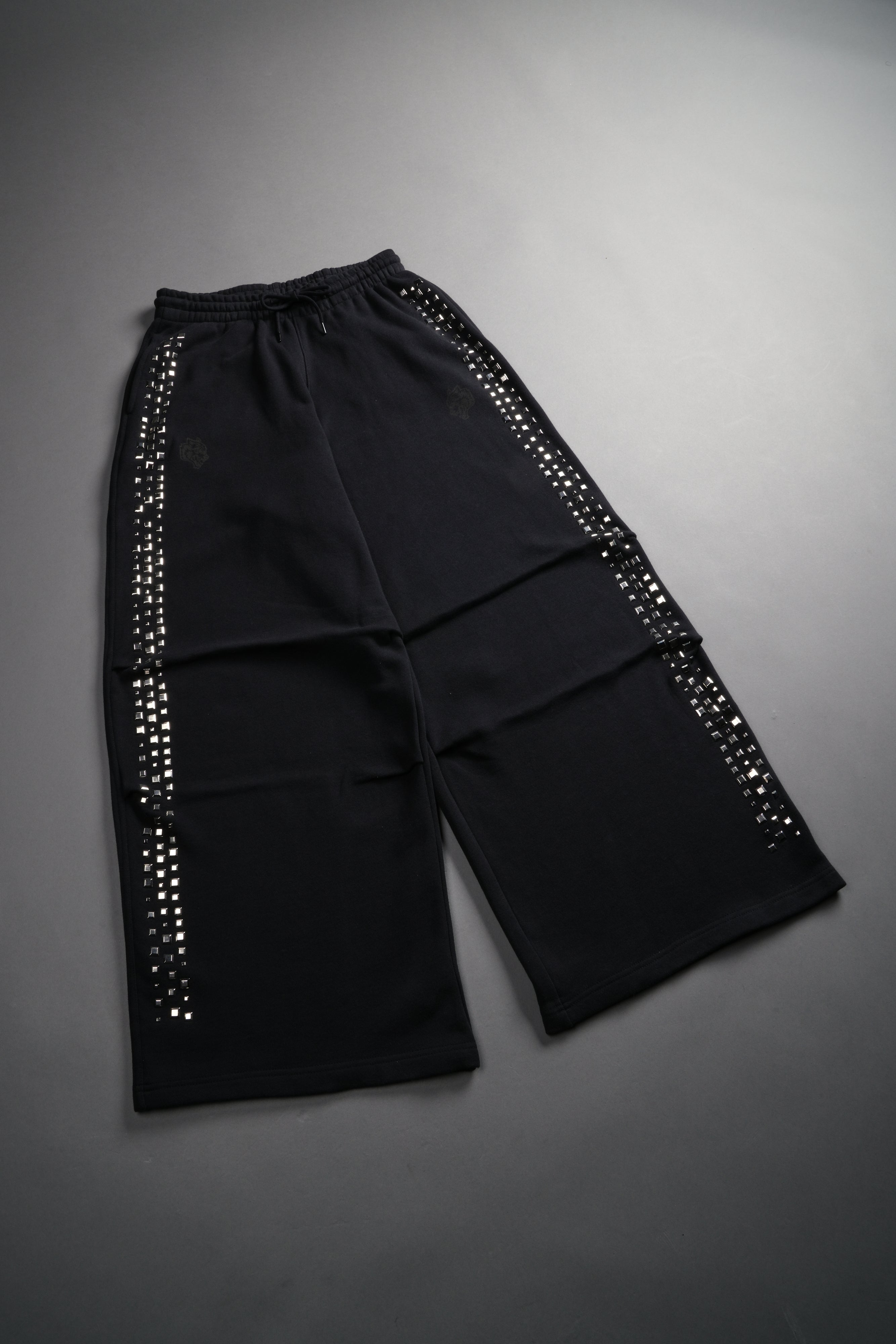 Dual Stud Mia Sweat Pants in Black