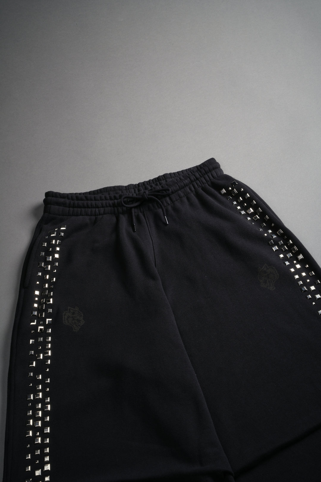 Dual Stud Mia Sweat Pants in Black