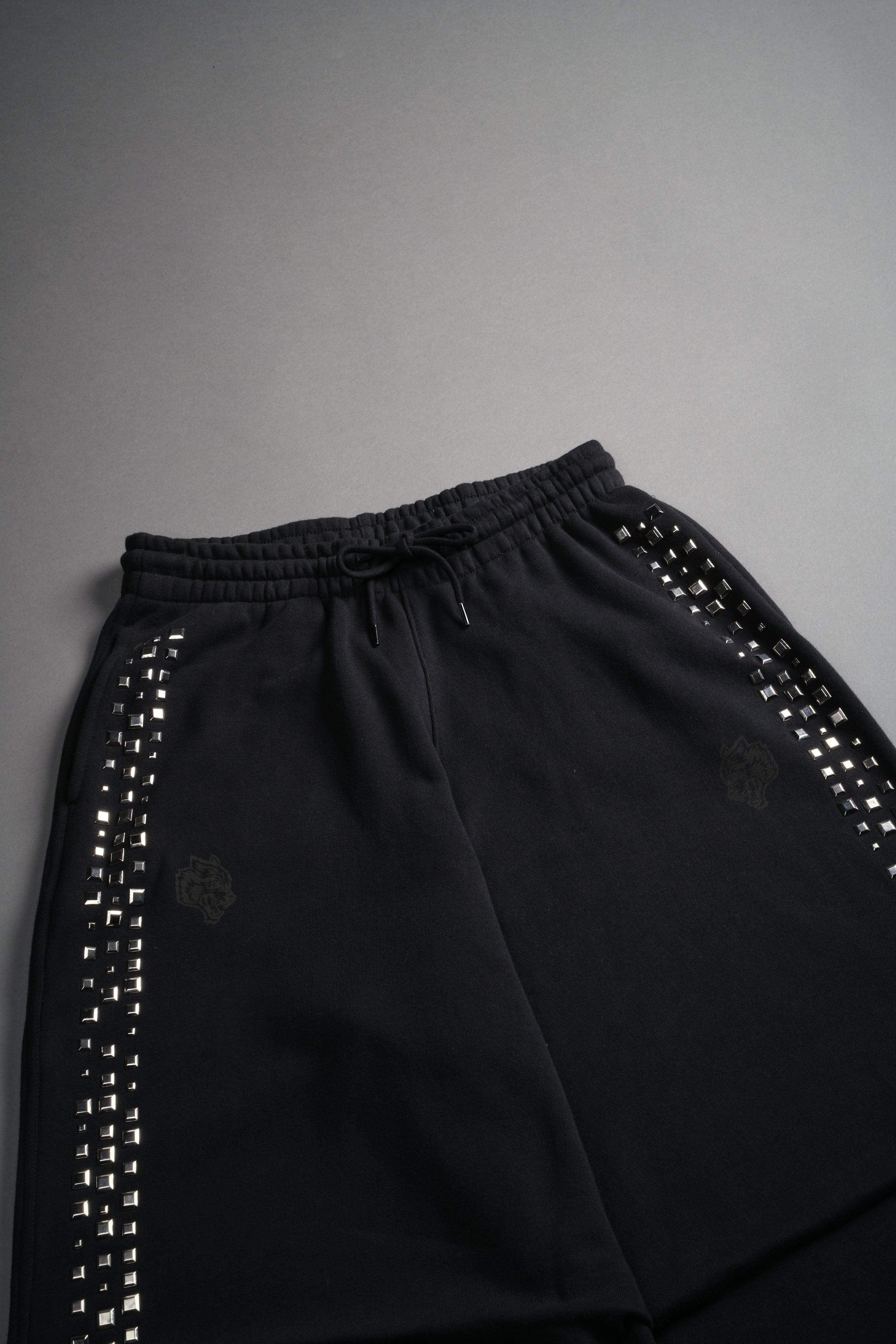 Dual Stud Mia Sweat Pants in Black