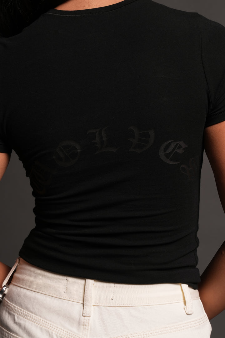 La Cherub Eden Ss Tee in Black