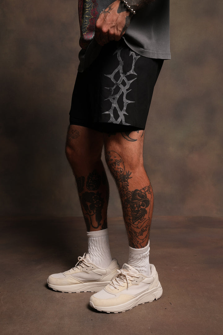 Thorn Corazon Compression Shorts In Black