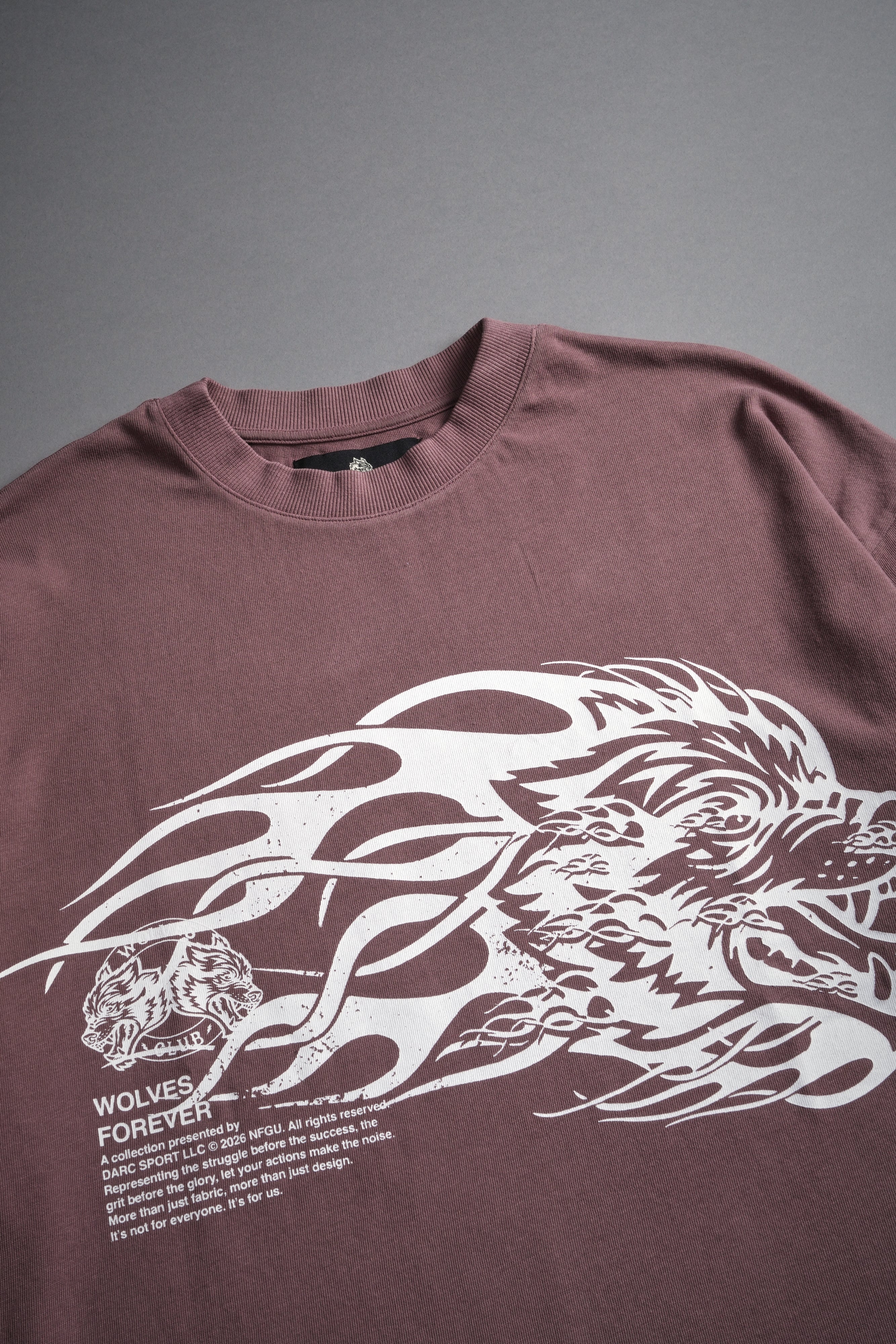 Wolf of the Flame Premium "Box Cut" Tee in Mauve