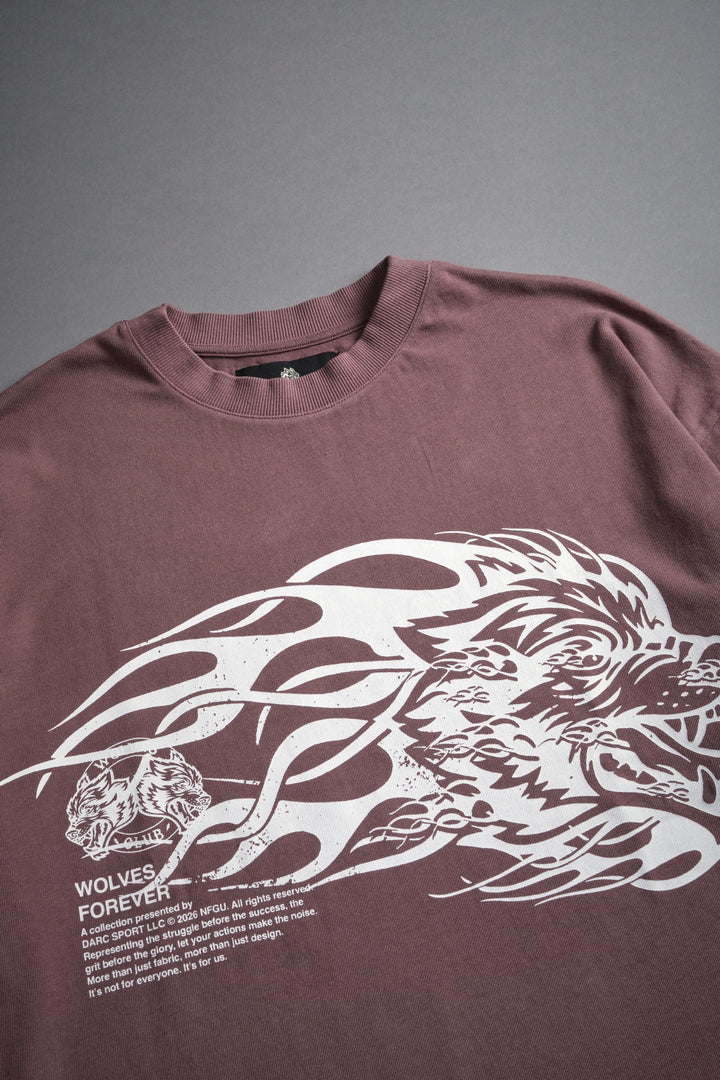 Wolf of the Flame Premium "Box Cut" Tee in Mauve