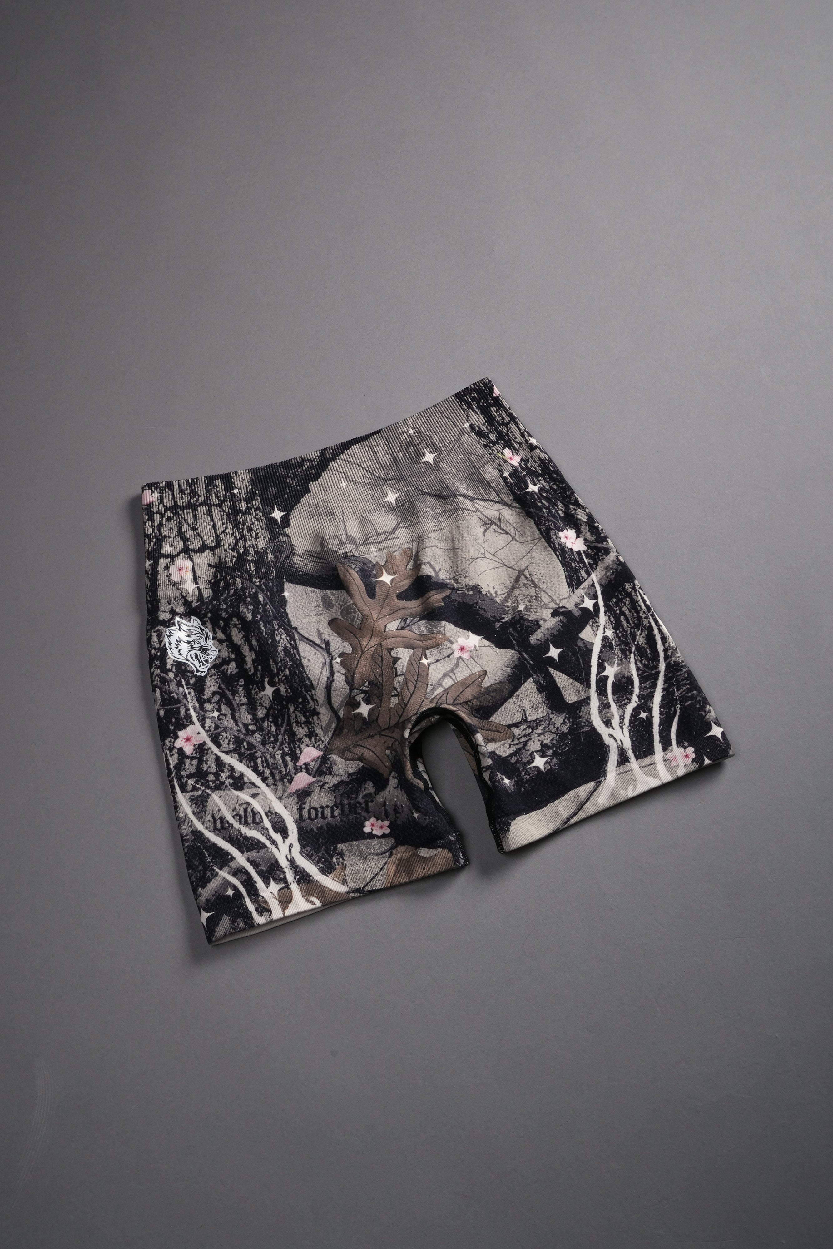 Warrior's Fire Everson Seamless "Huxley" Shorts in Starry Blossom Woodland Camo