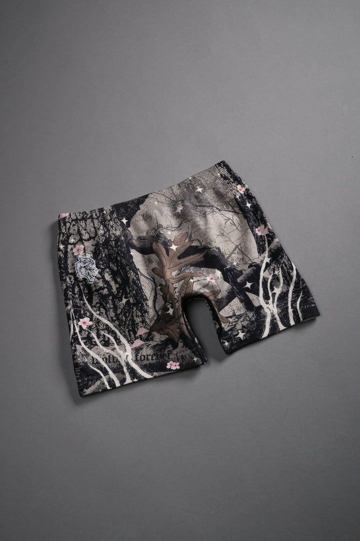 Warrior's Fire Everson Seamless Katya Shorts in Starry Blossom Woodland Camo