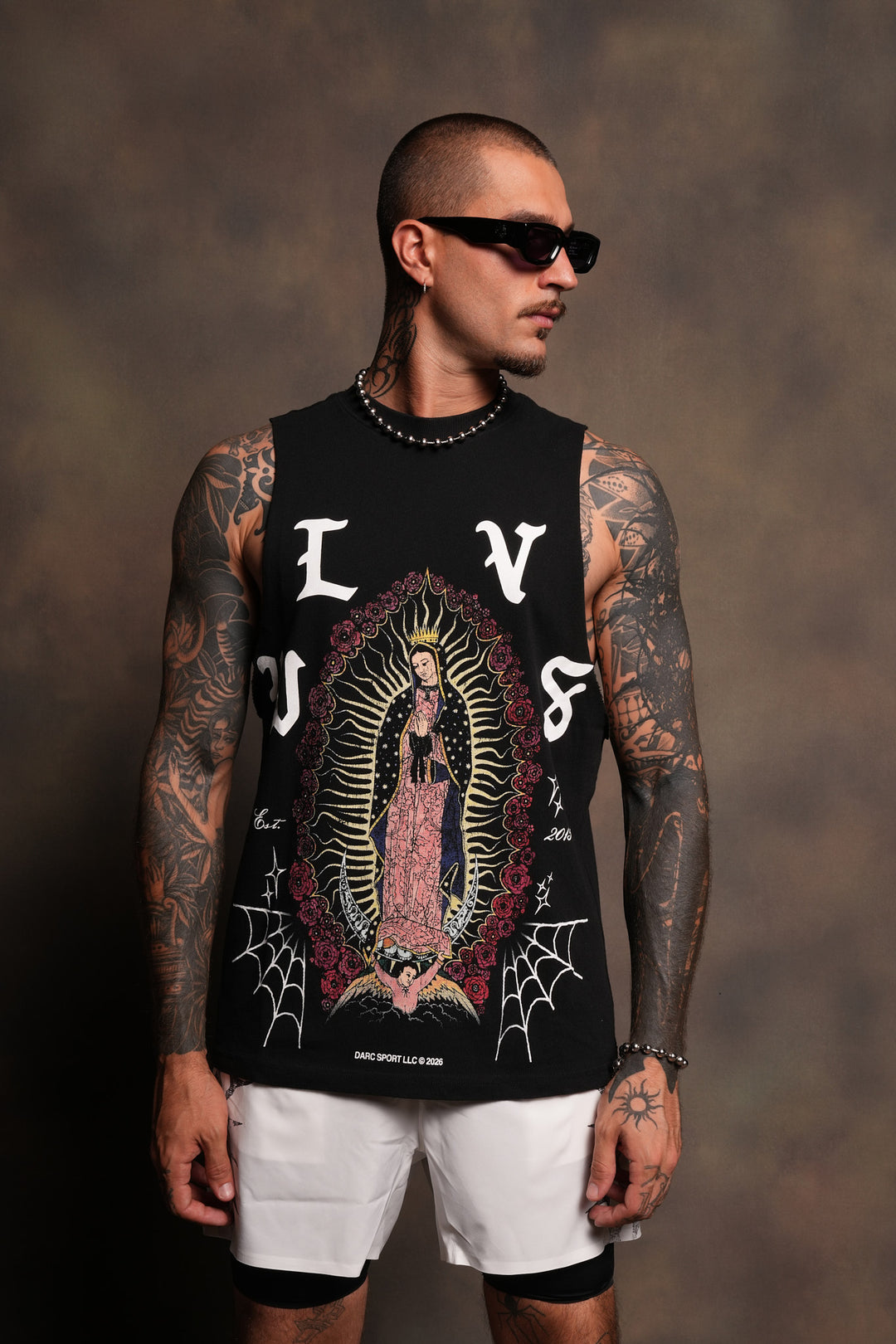 Dama De Las Rosas V2 Tommy Muscle Tee In Black