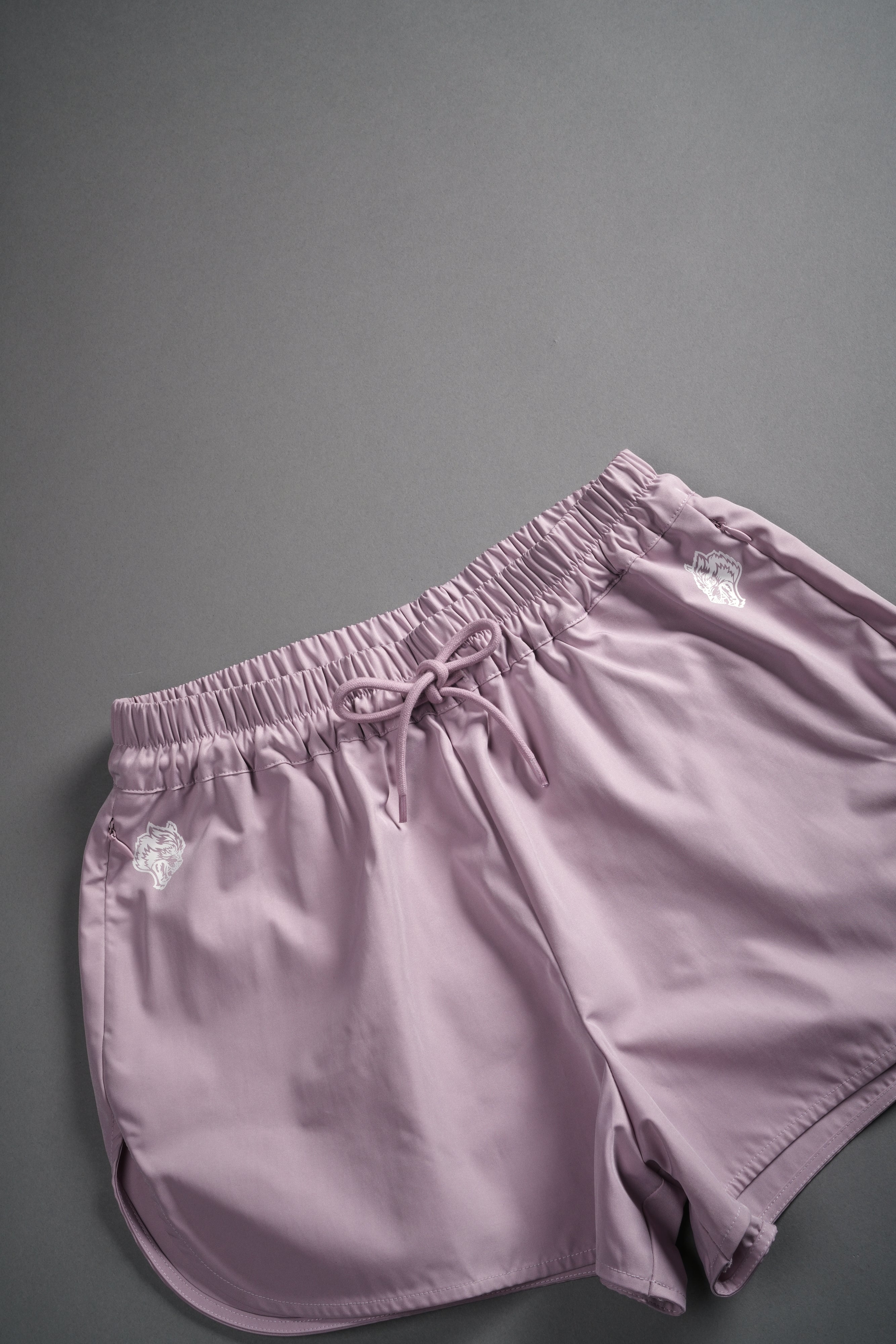 Dual Wolf Nadia Track Shorts in Purple Smoke