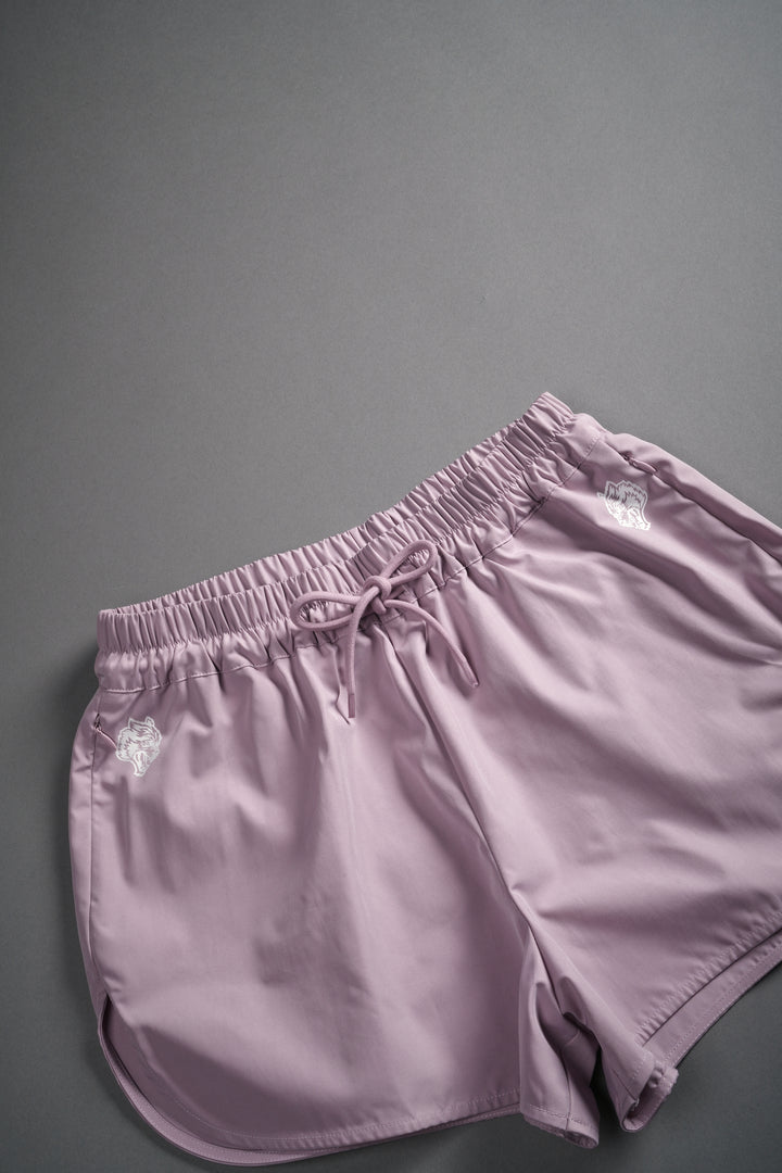 Dual Wolf Nadia Track Shorts in Purple Smoke