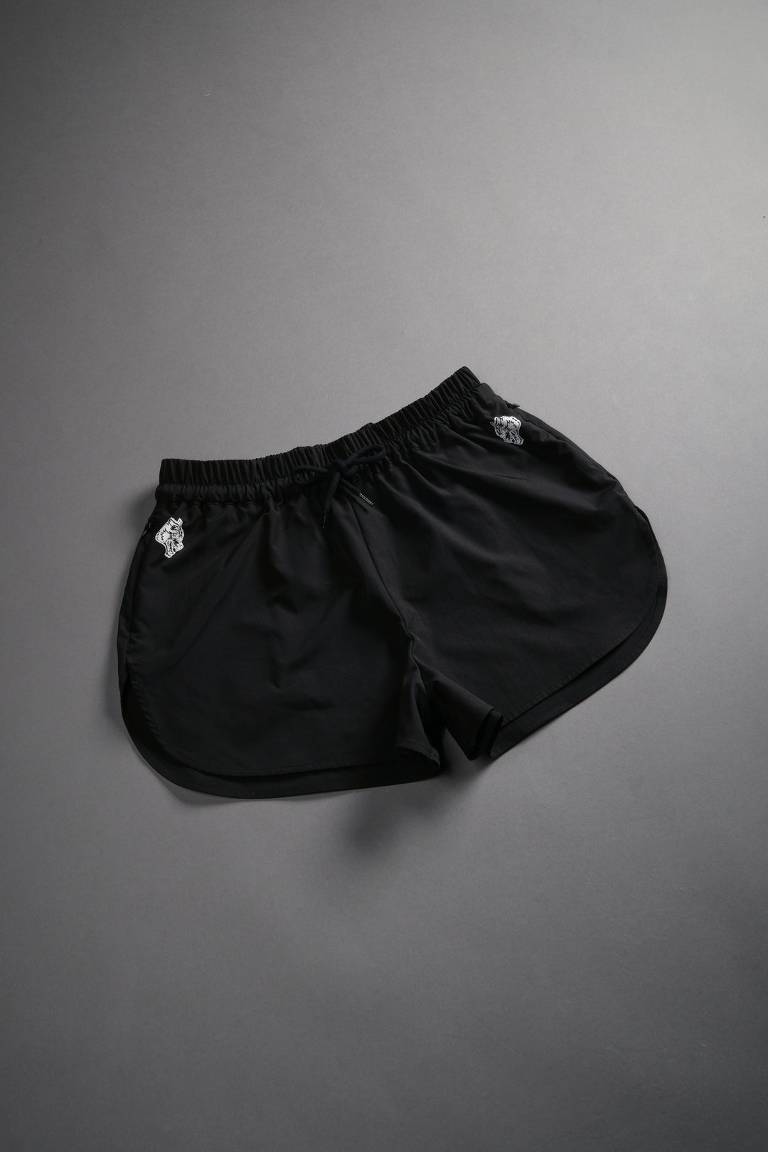 Dual Wolf Nadia Track Shorts in Black