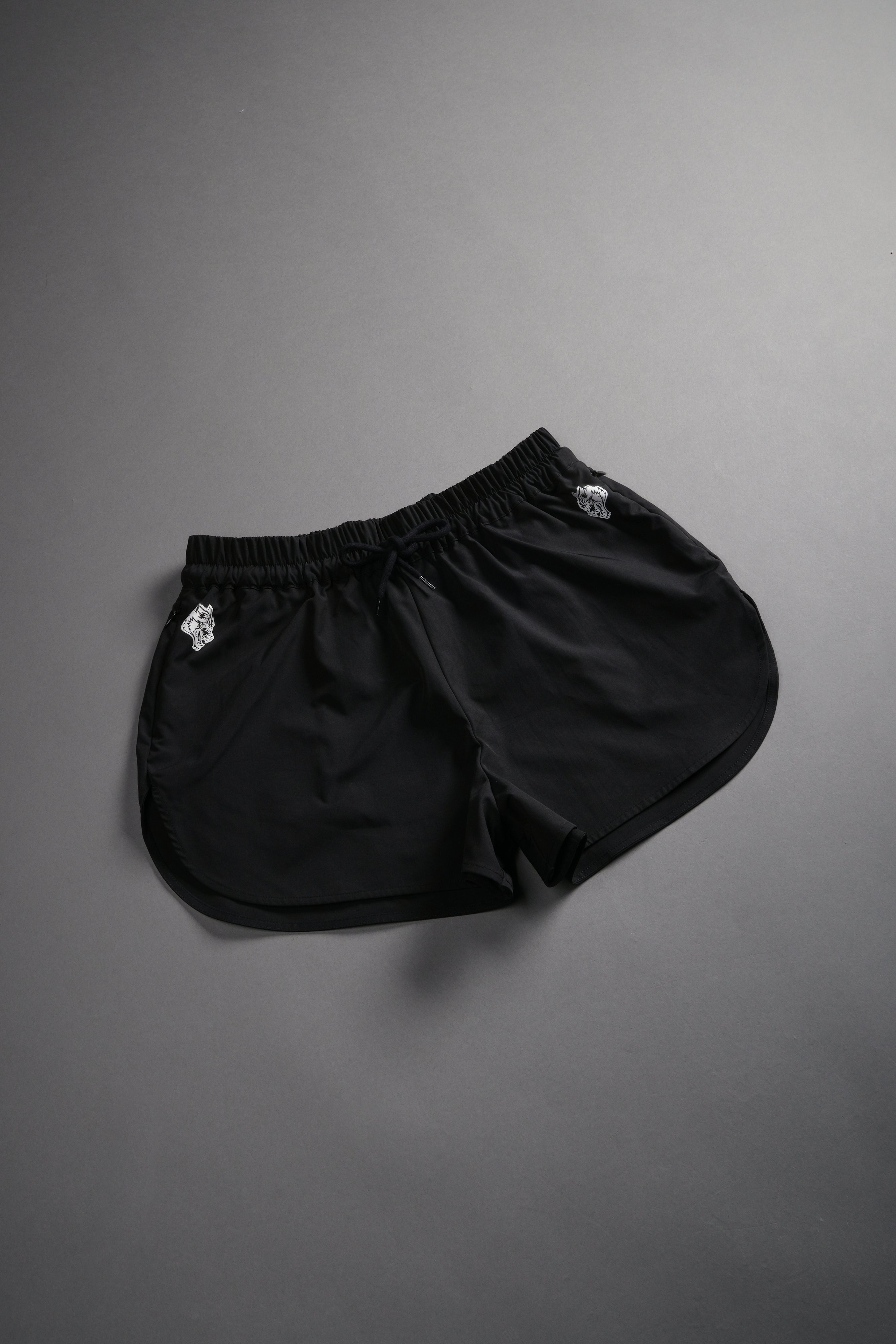 Dual Wolf Nadia Track Shorts in Black