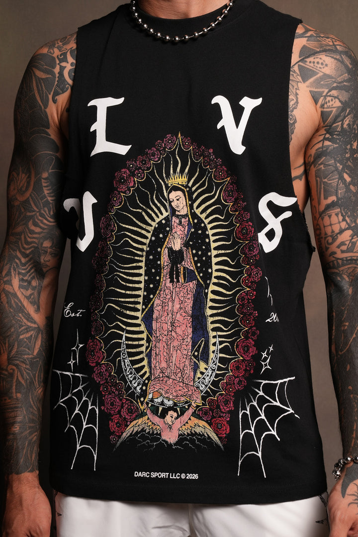 Dama De Las Rosas V2 Tommy Muscle Tee In Black