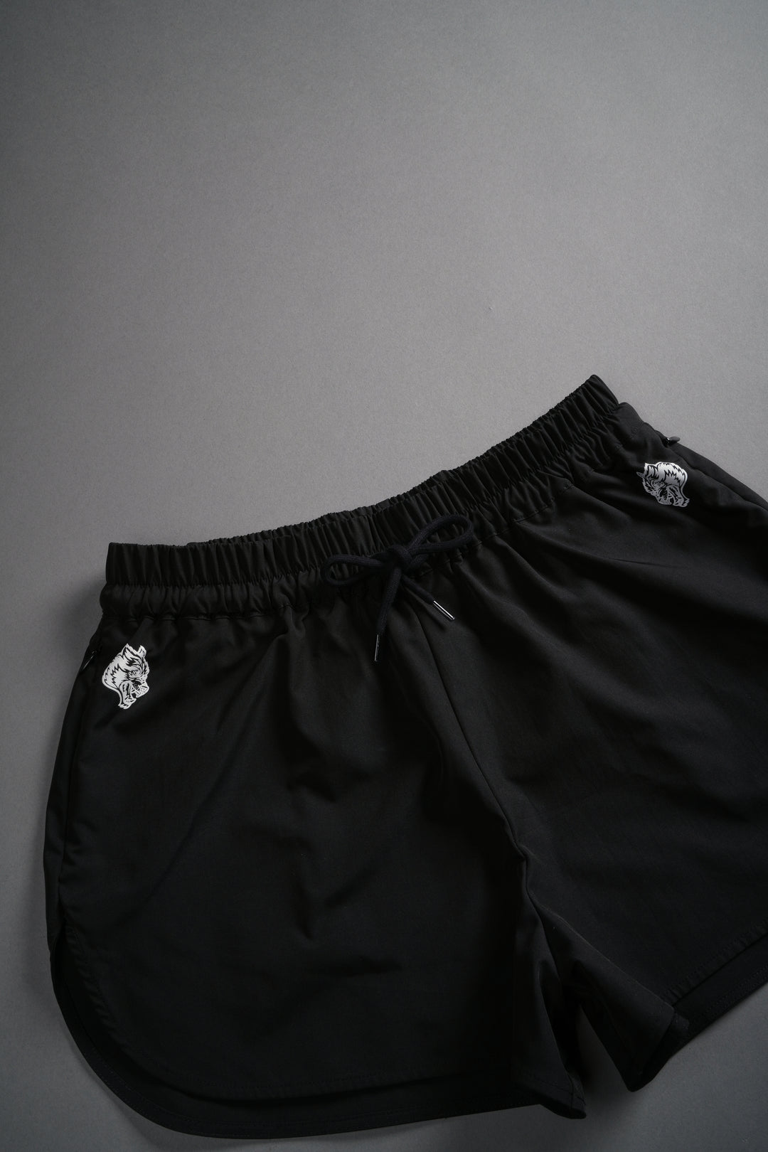 Dual Wolf Nadia Track Shorts in Black