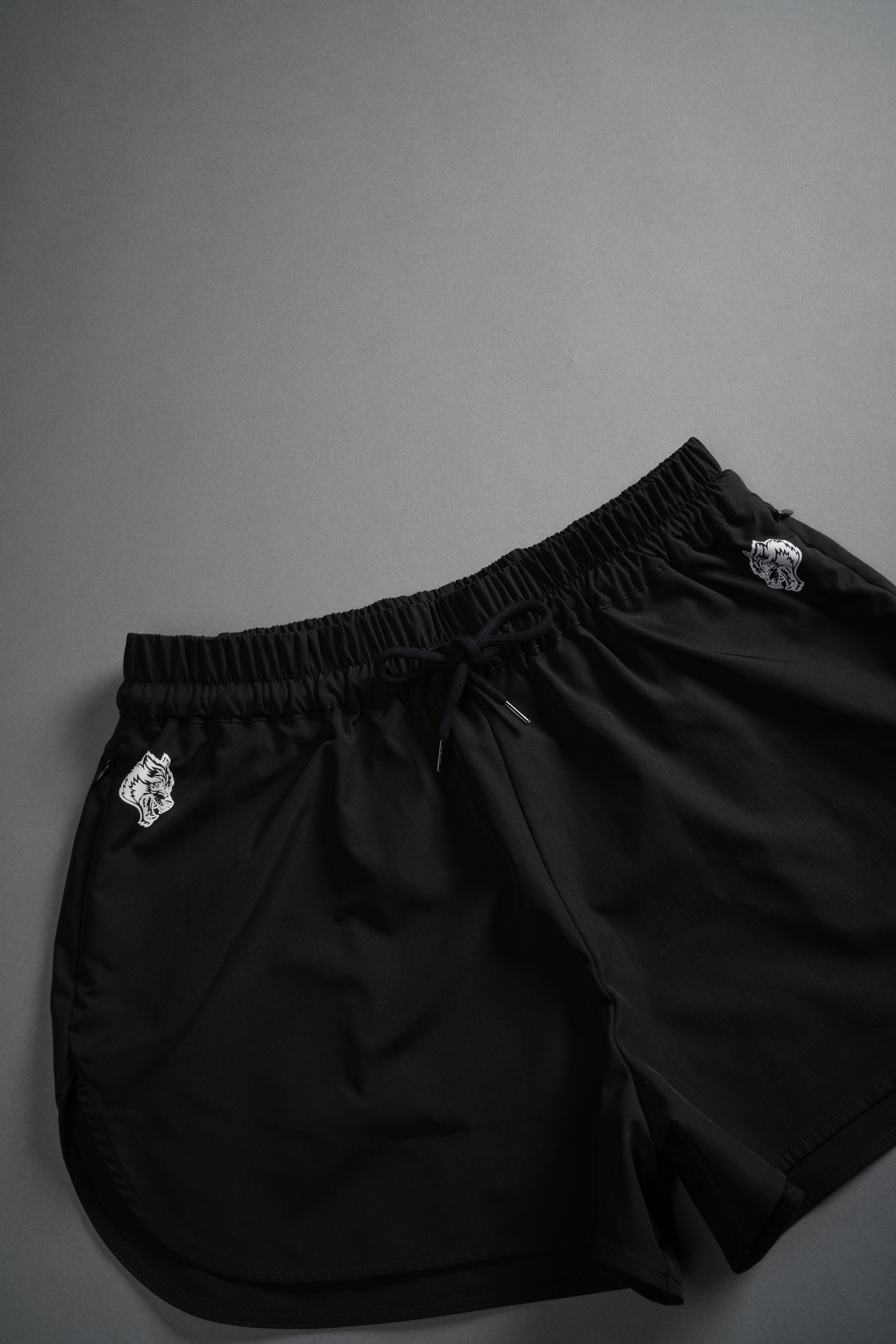 Dual Wolf Nadia Track Shorts in Black