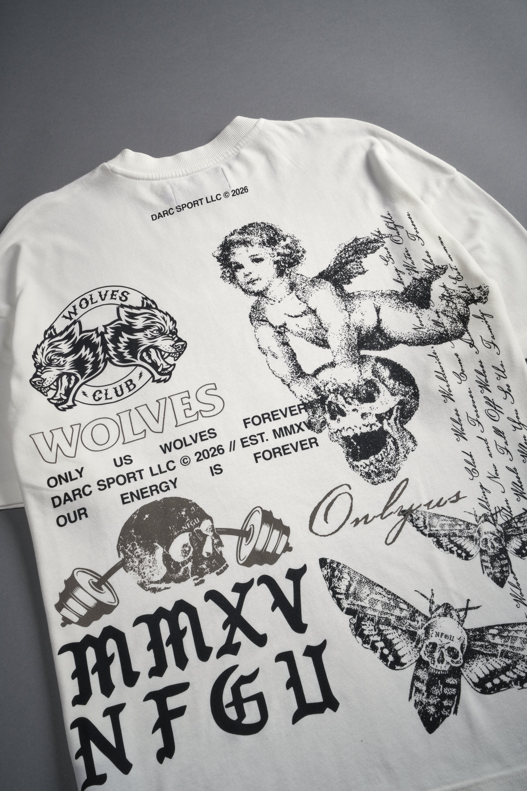 Hollow Virtue "Premium" Oversized Tee in Cream