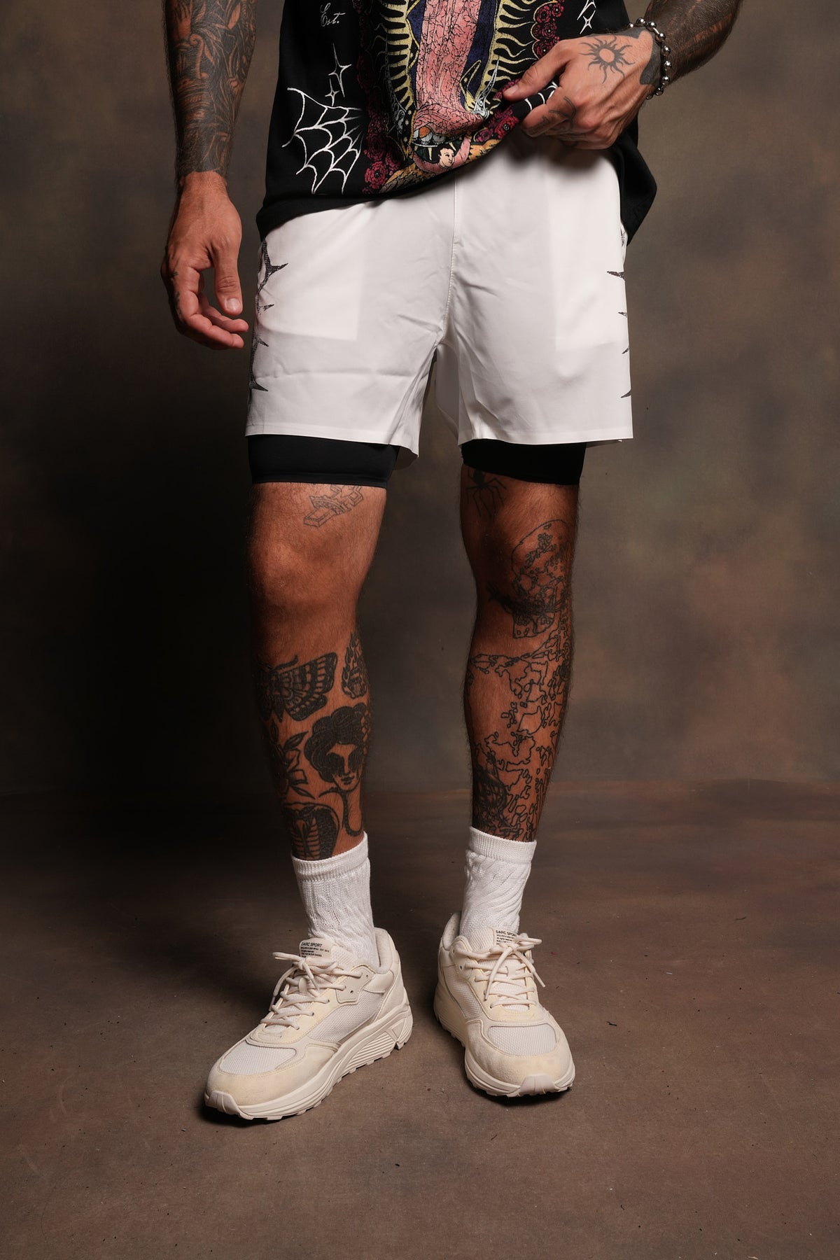 Thorn Corazon Compression Shorts In Cream