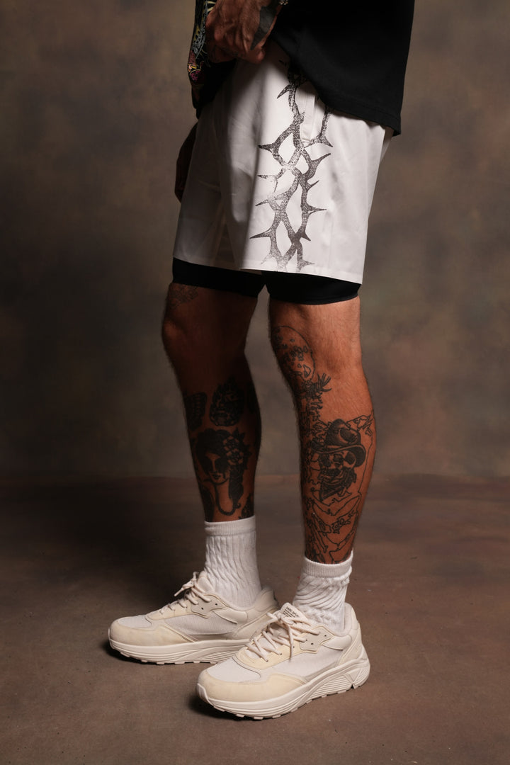Thorn Corazon Compression Shorts In Cream