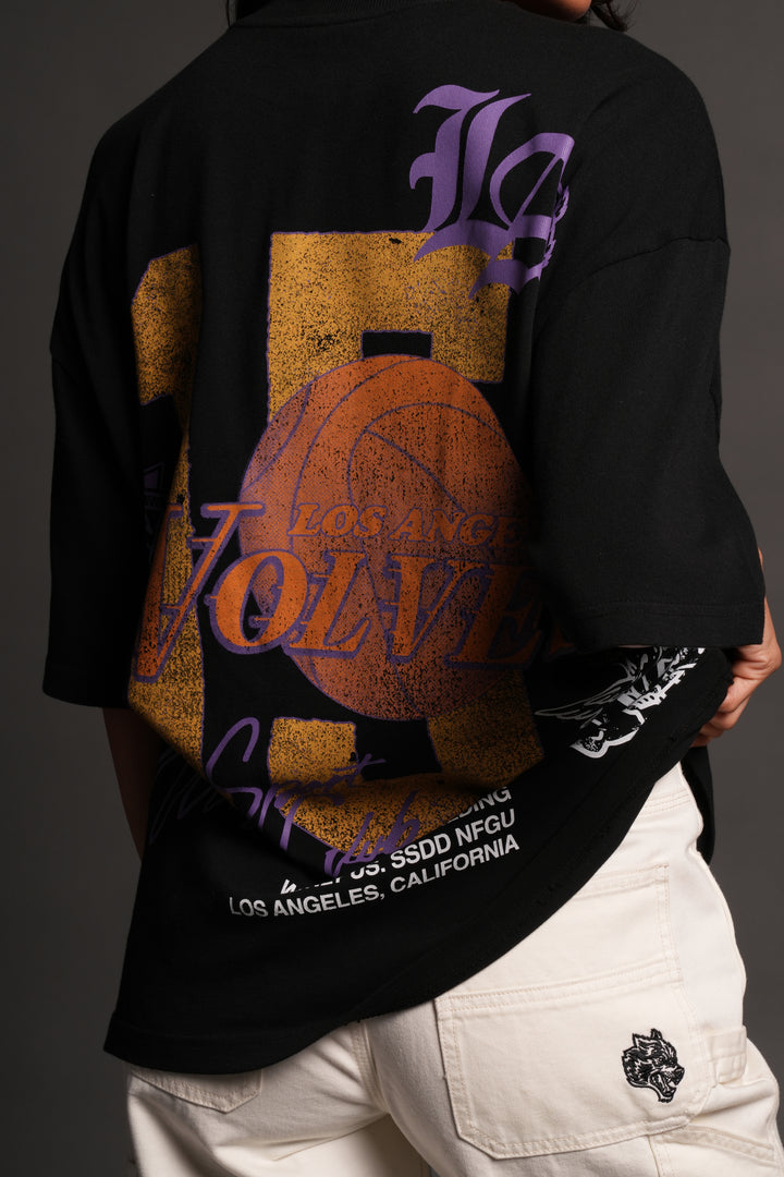 La Has Your Back Premium Oversized Tee in Black