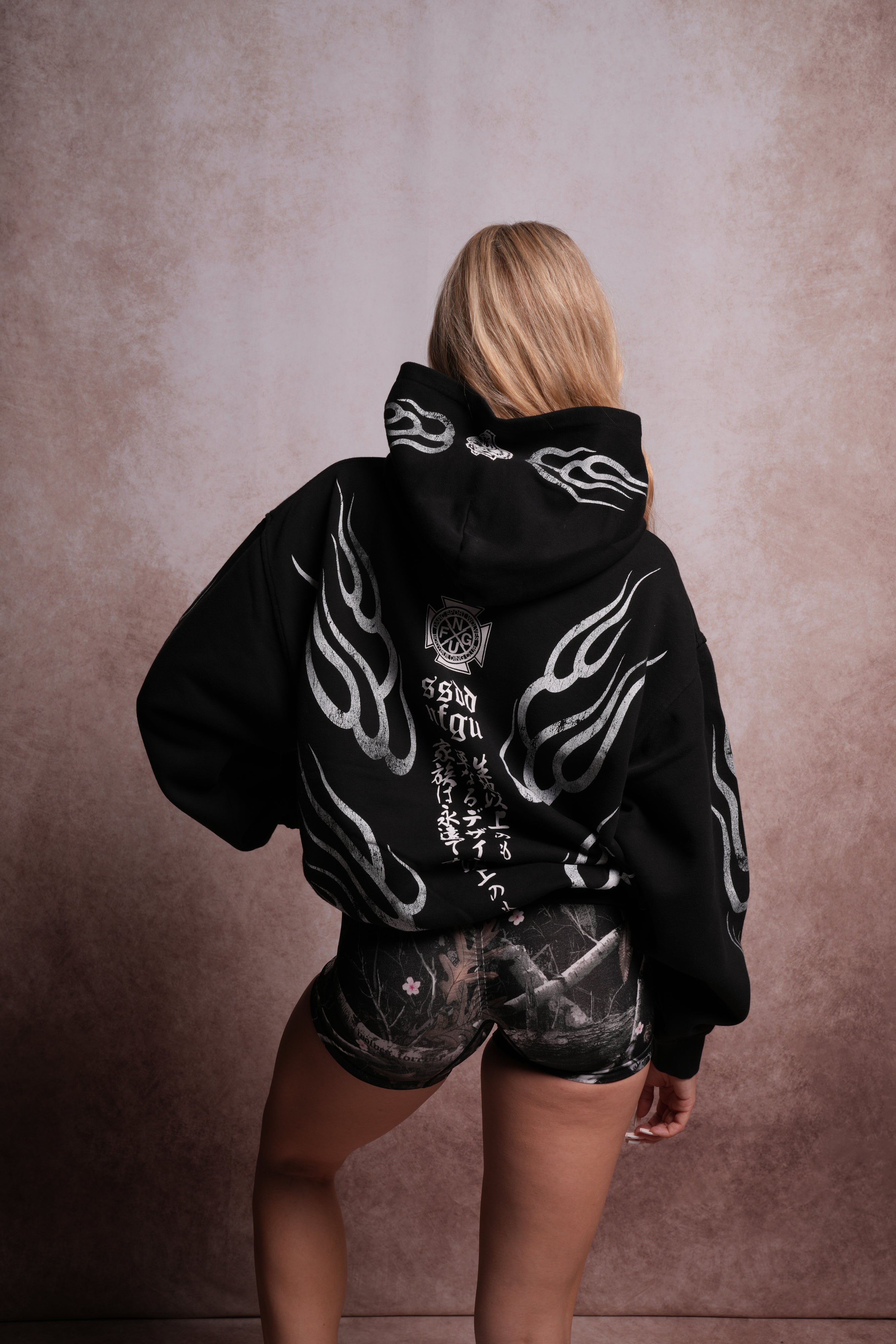Oni Fire "Pierce" Hoodie in Black