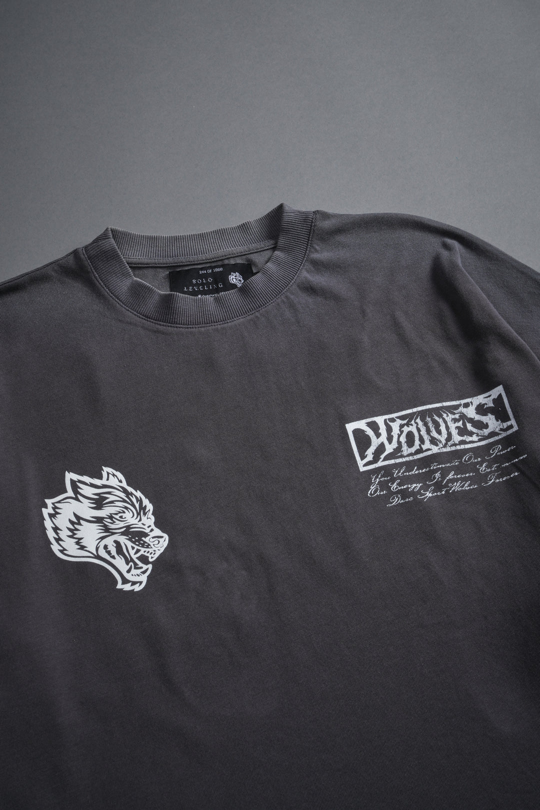 (1 Of 500) Charred Destiny "Premium" Oversized Tee in Slate Gray