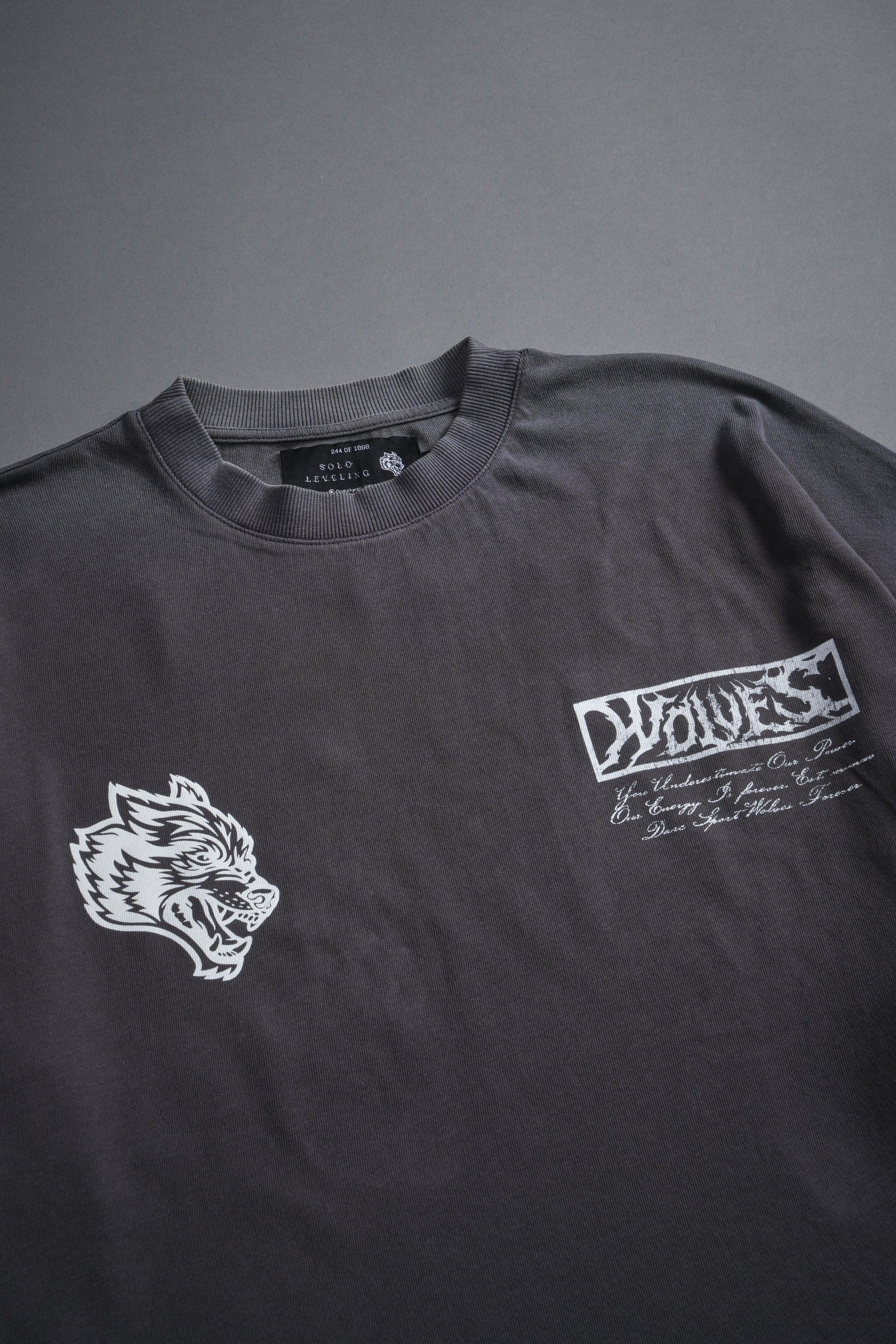 (1 Of 500) Charred Destiny "Premium" Oversized Tee in Slate Gray