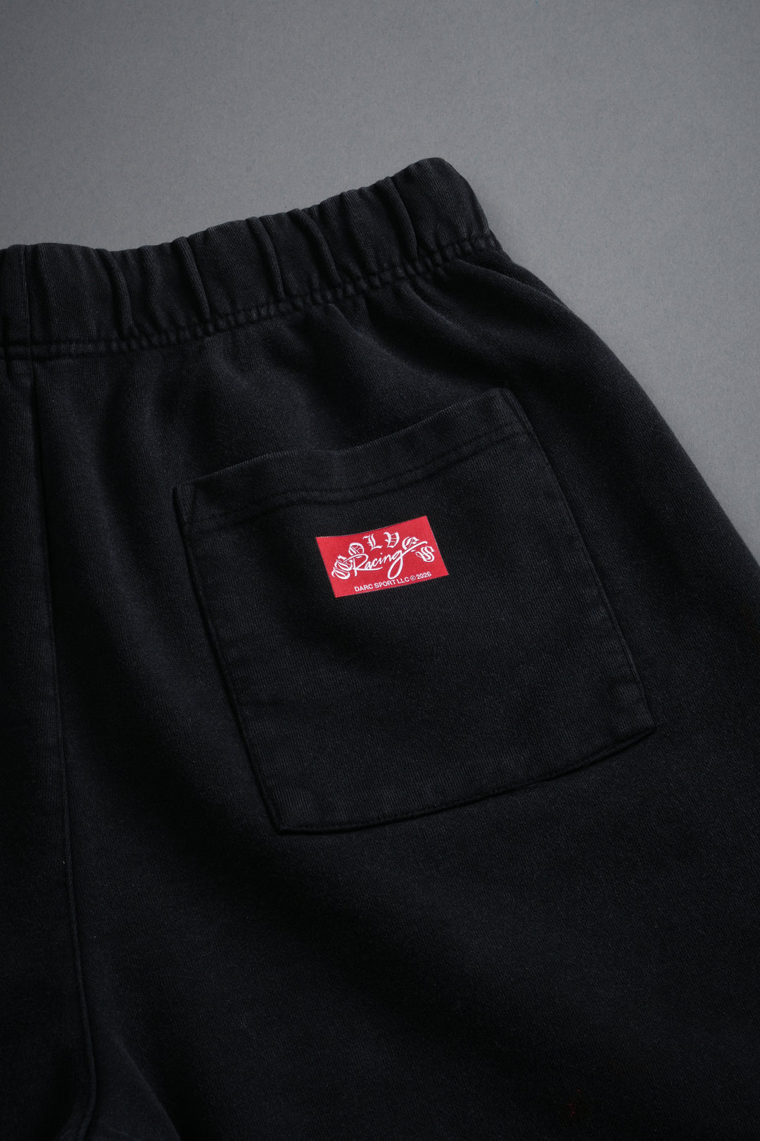 Darc Racer Grunge Oversized Raw Hem Post Lounge Sweat Shorts in Wolf Gray