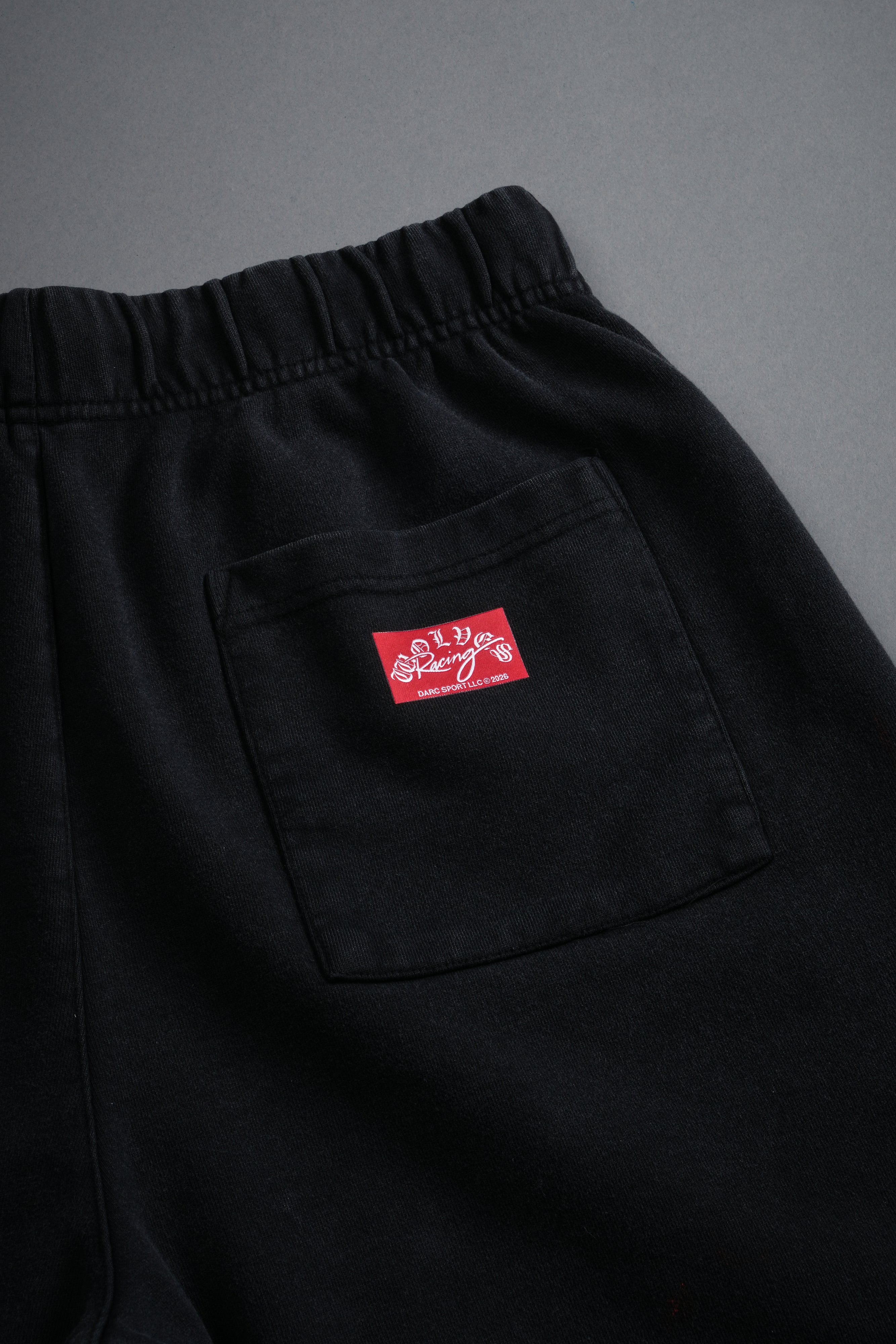 Darc Racer Grunge Oversized Raw Hem Post Lounge Sweat Shorts in Wolf Gray