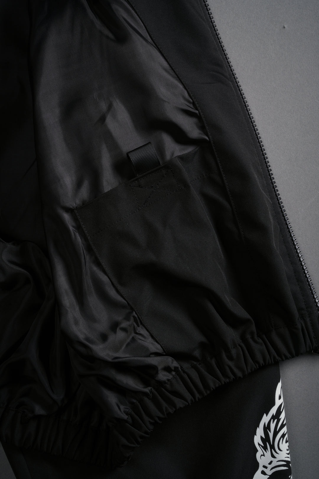 Death Becomes Her Nadia Track Jacket in Black/Purple Smoke/White