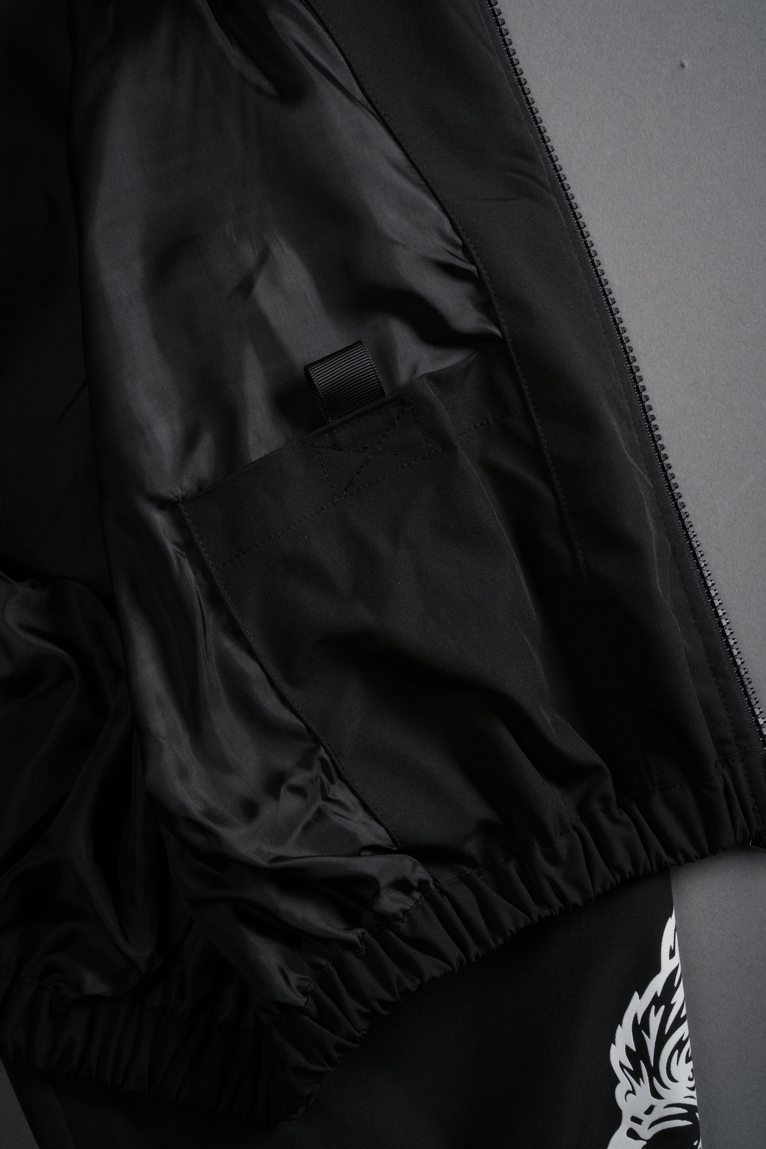 Death Becomes Her Nadia Track Jacket in Black/Purple Smoke/White