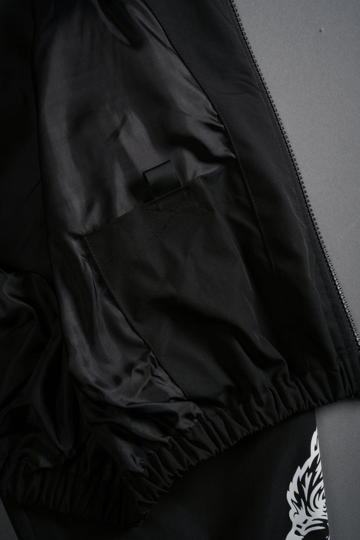 Death Becomes Her Nadia Track Jacket in Black/Purple Smoke/White