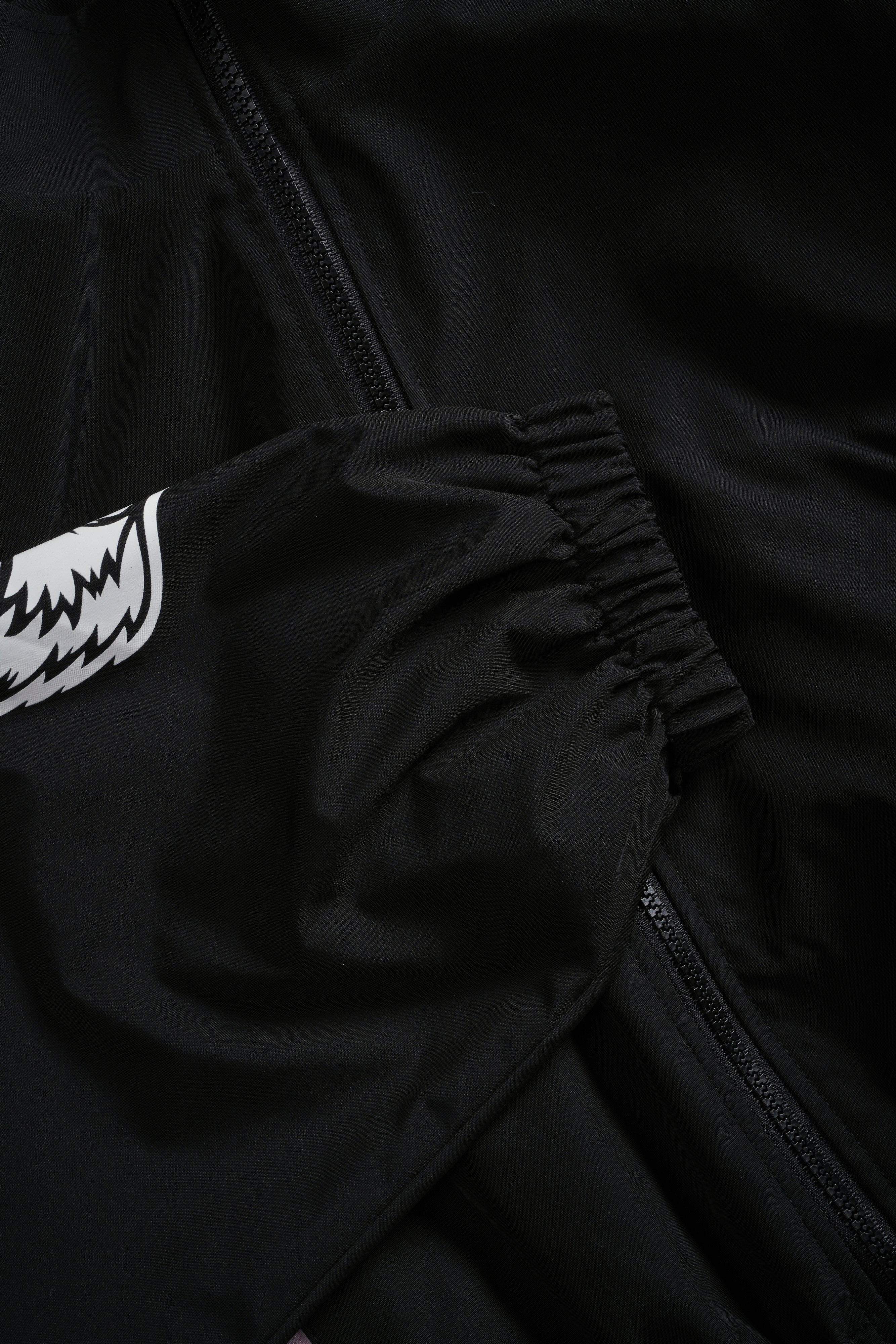Death Becomes Her Nadia Track Jacket in Black/Purple Smoke/White