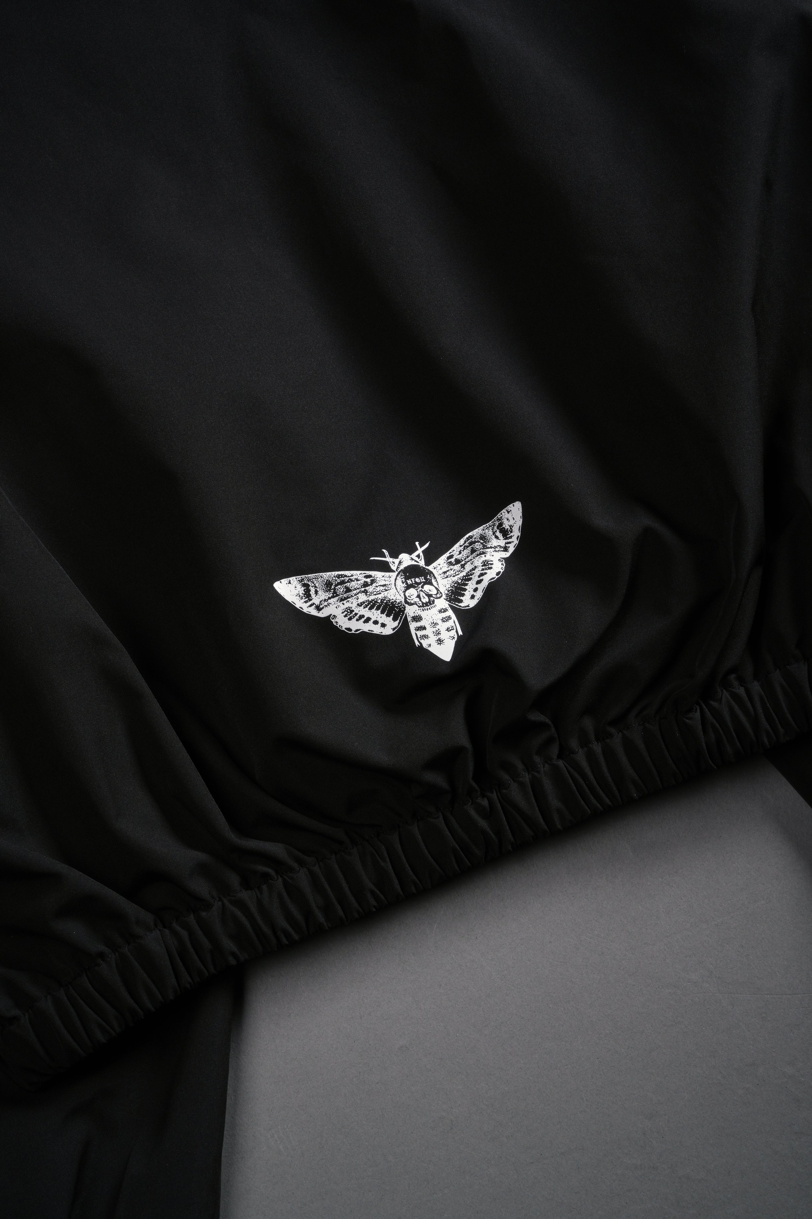 Death Becomes Her Nadia Track Jacket in Black/Purple Smoke/White