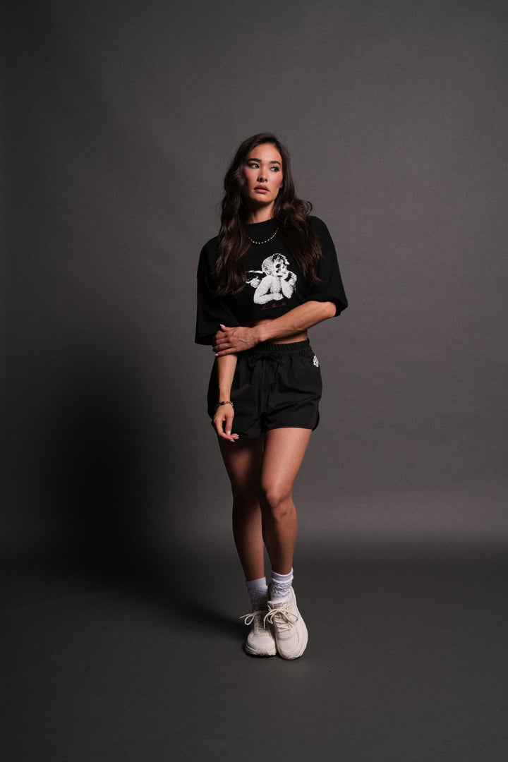 Fallen Halo Oversized "Premium" Unisex Tee in Black