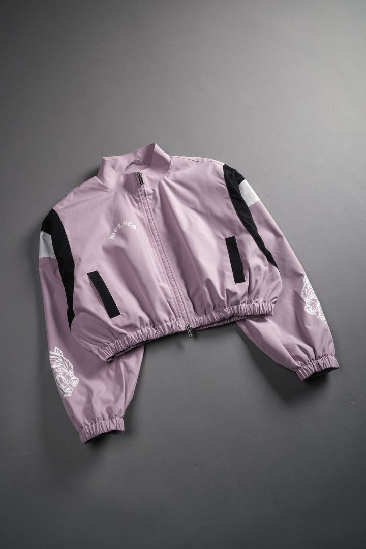 Death Becomes Her Nadia Track Jacket in Purple Smoke/Black/White