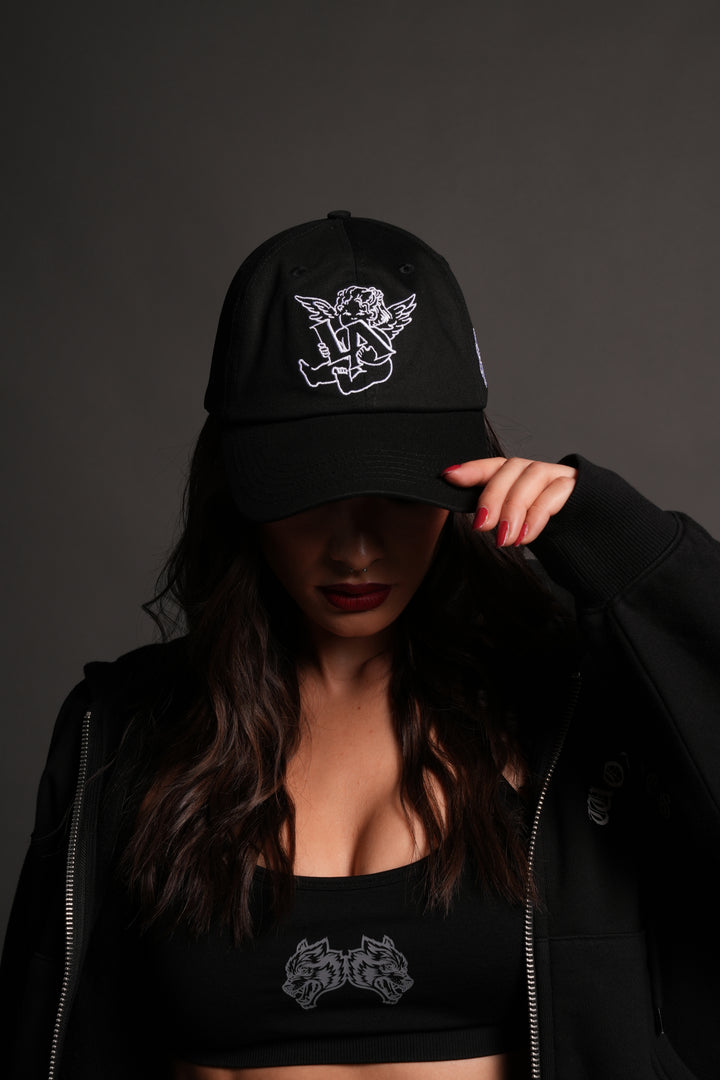 La Cherub Dad Hat (V2) in Black