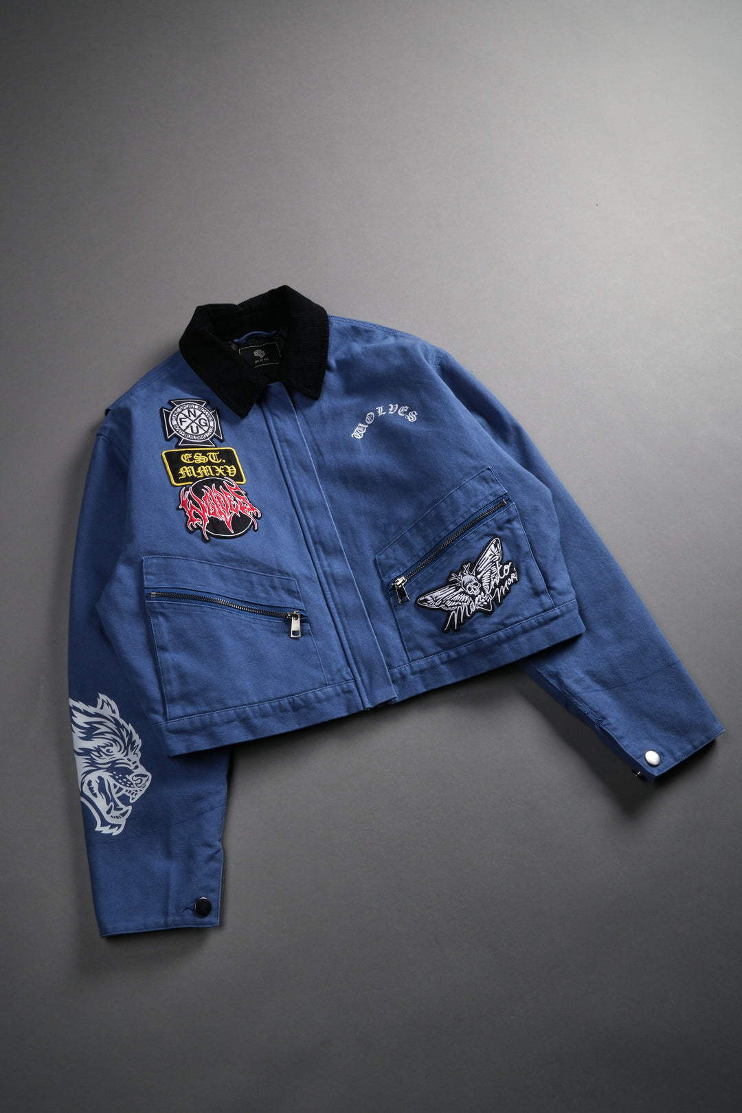 Her Grit Wayland Cropped Jacket in Denim