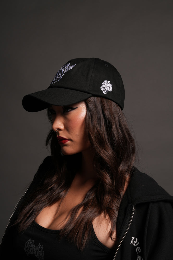 La Cherub Dad Hat (V2) in Black