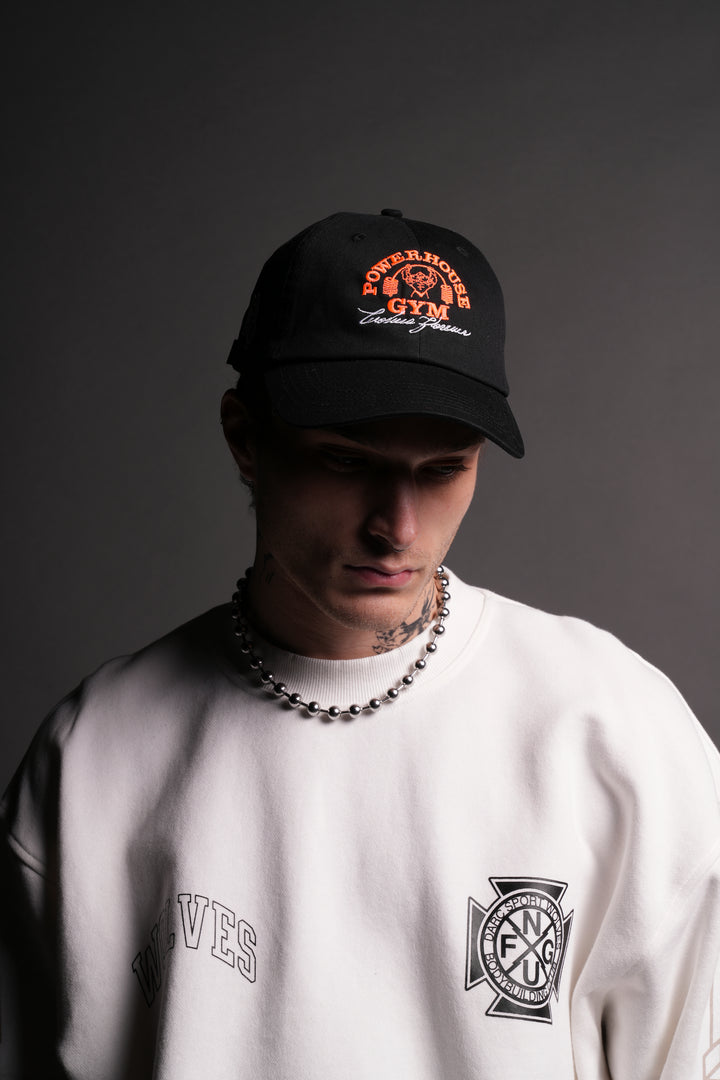 Powerhouse Of The Wolves Forever Dad Hat V2 in Black