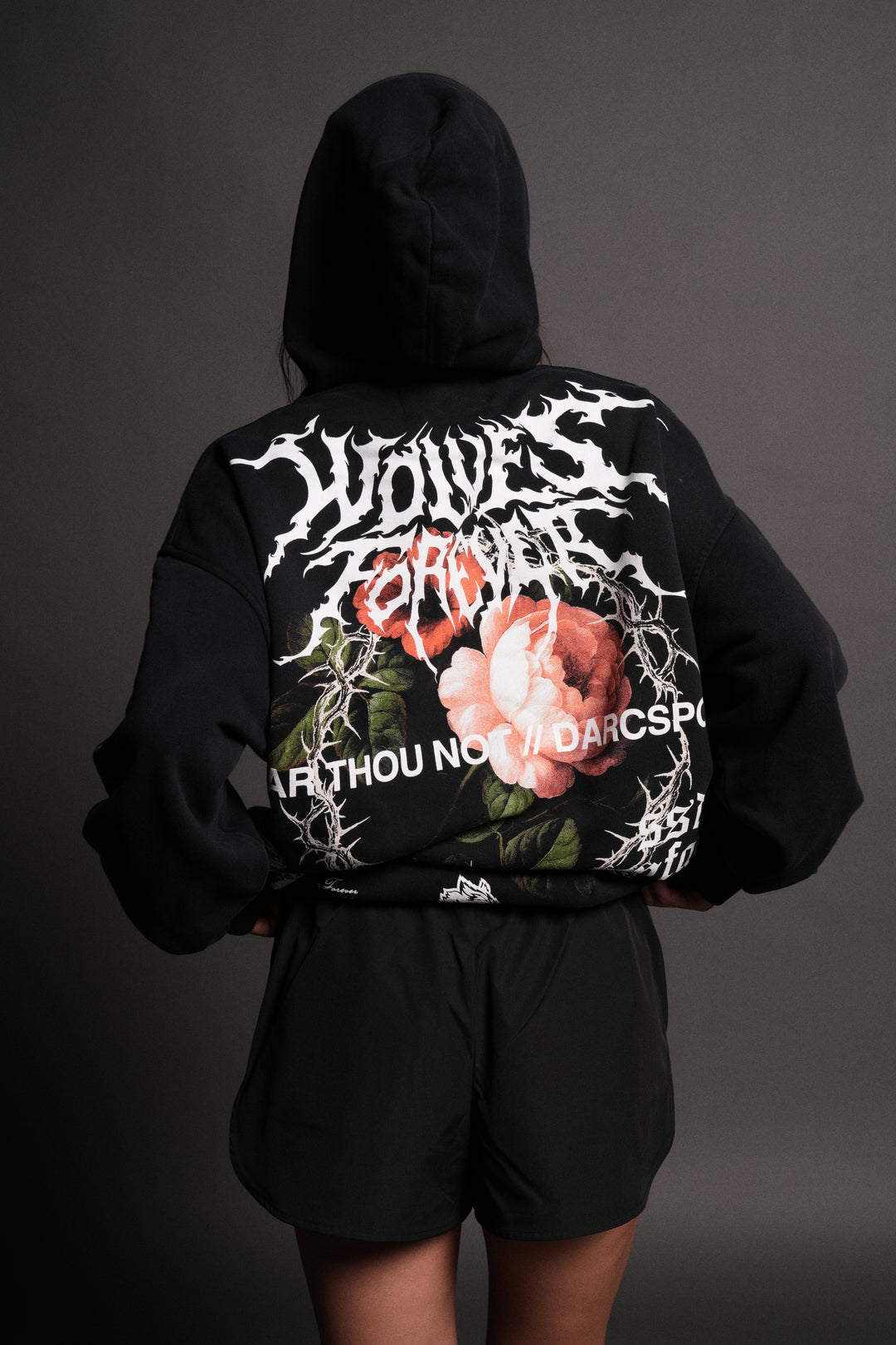 Our Virtue Unisex "Bishop" Hoodie in Black Driftwash