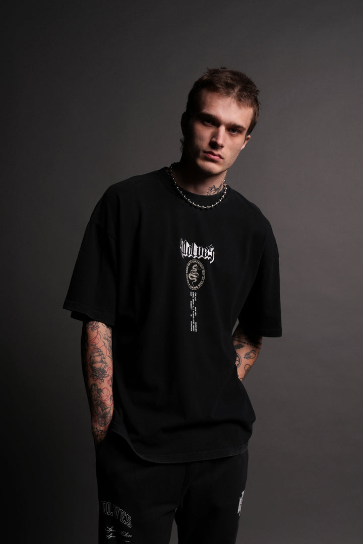 Wolves Club Forever "Premium" Oversized Tee in Black