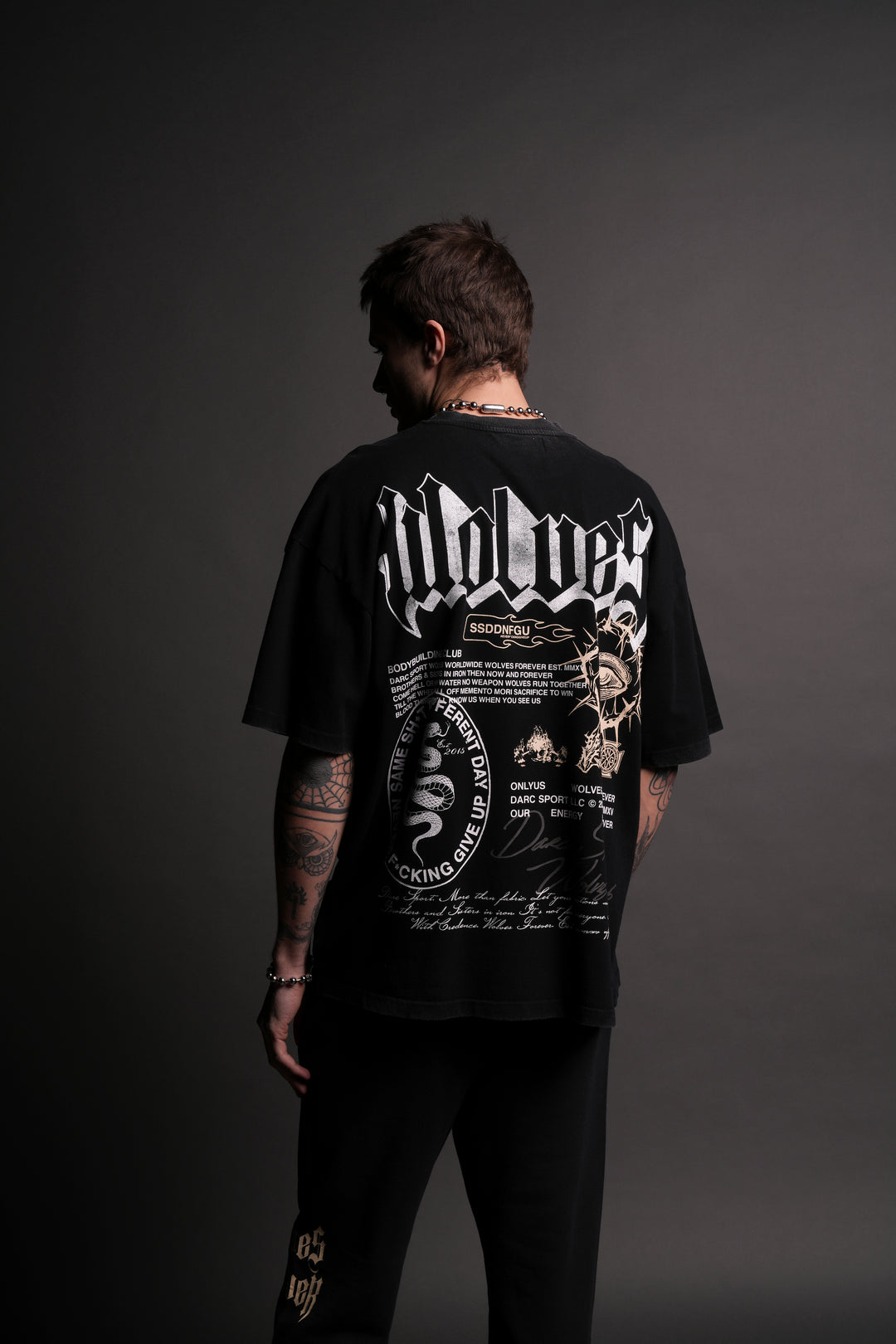 Wolves Club Forever "Premium" Oversized Tee in Black