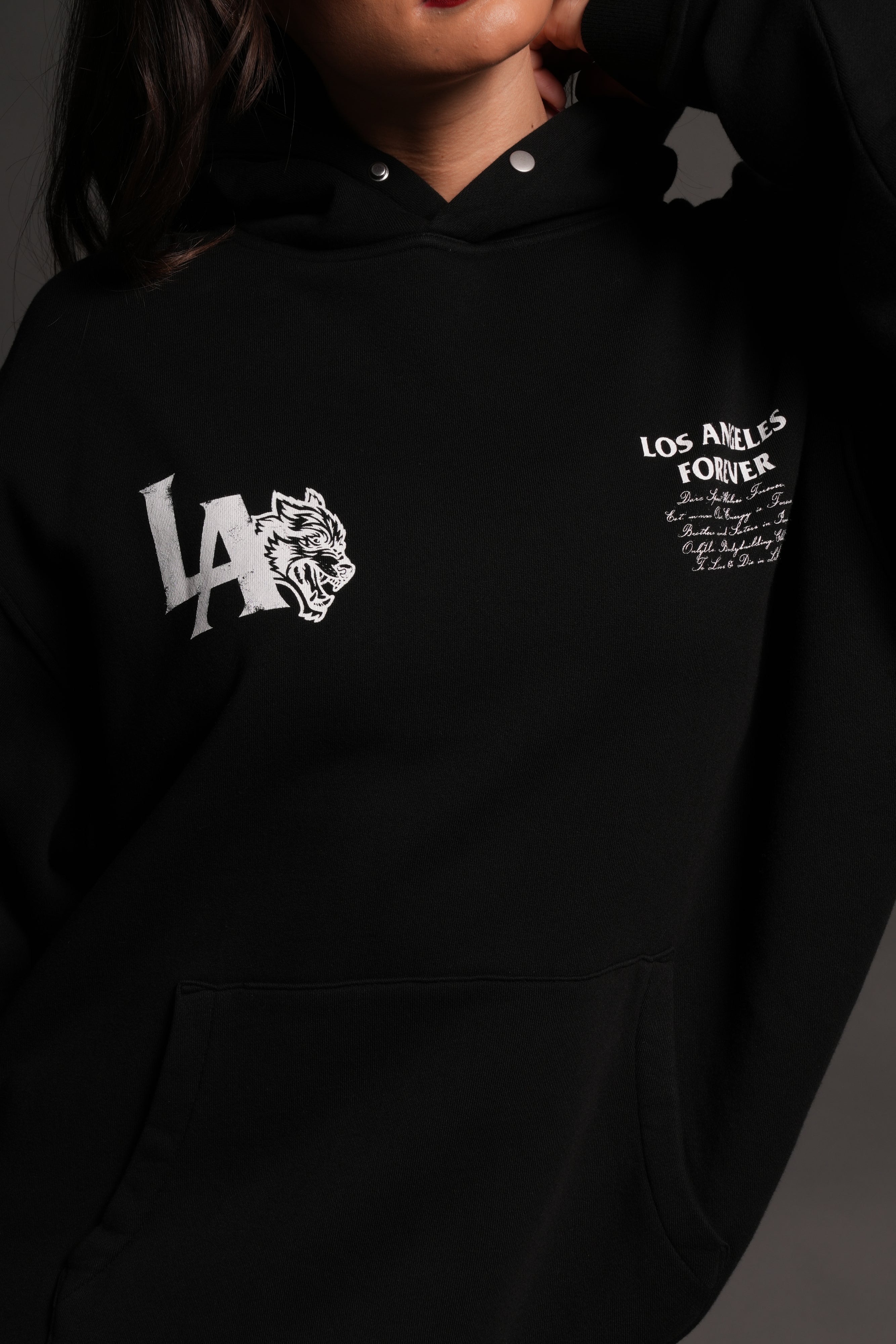 La Wolves V2 Pierce Hoodie in Black