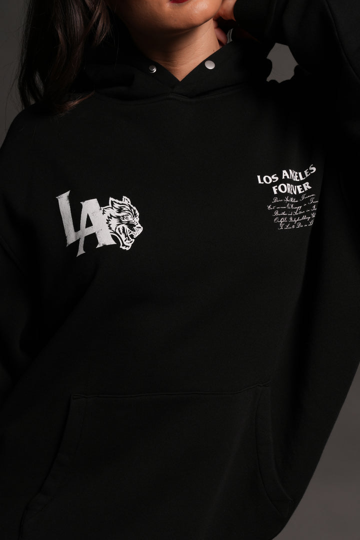 La Wolves V2 Pierce Hoodie in Black