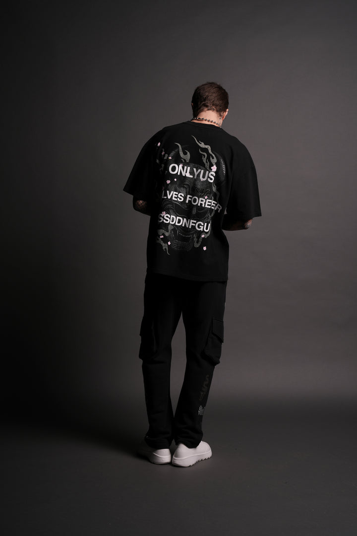 Our Fire V2 "Premium" Oversized Tee in Black