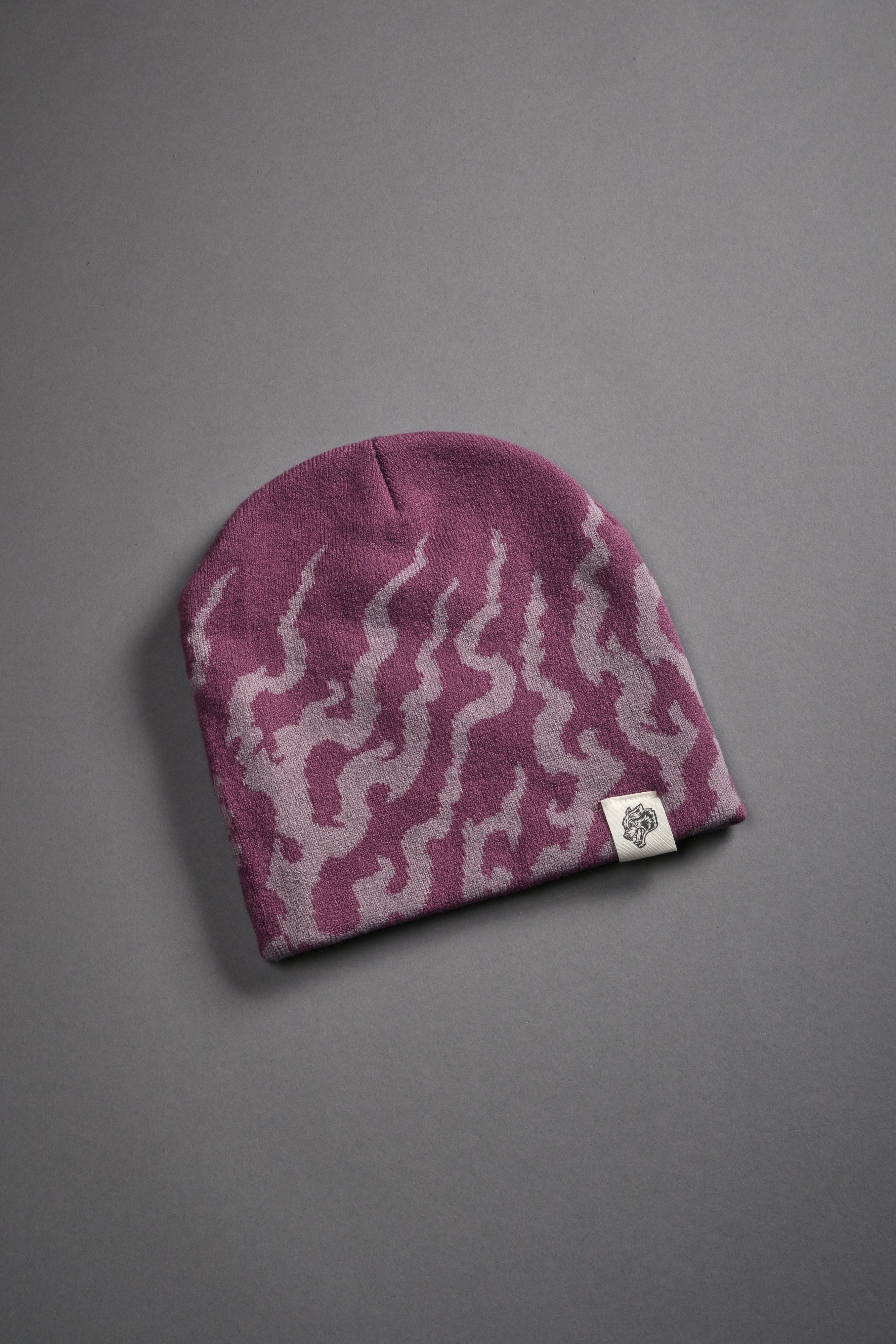 Warrior's Fire Cap Beanie in Pink Smoke