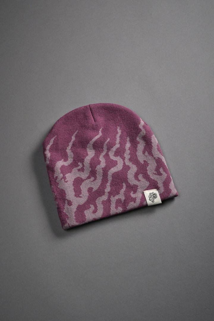 Warrior's Fire Cap Beanie in Pink Smoke