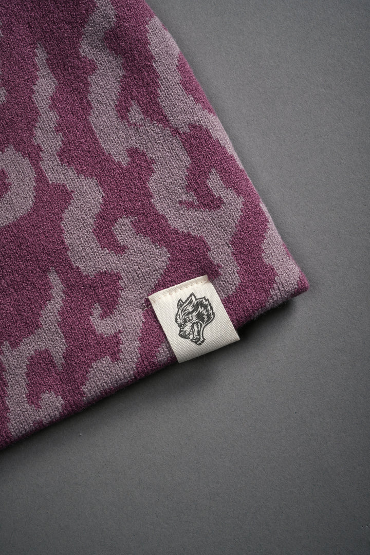 Warrior's Fire Cap Beanie in Pink Smoke